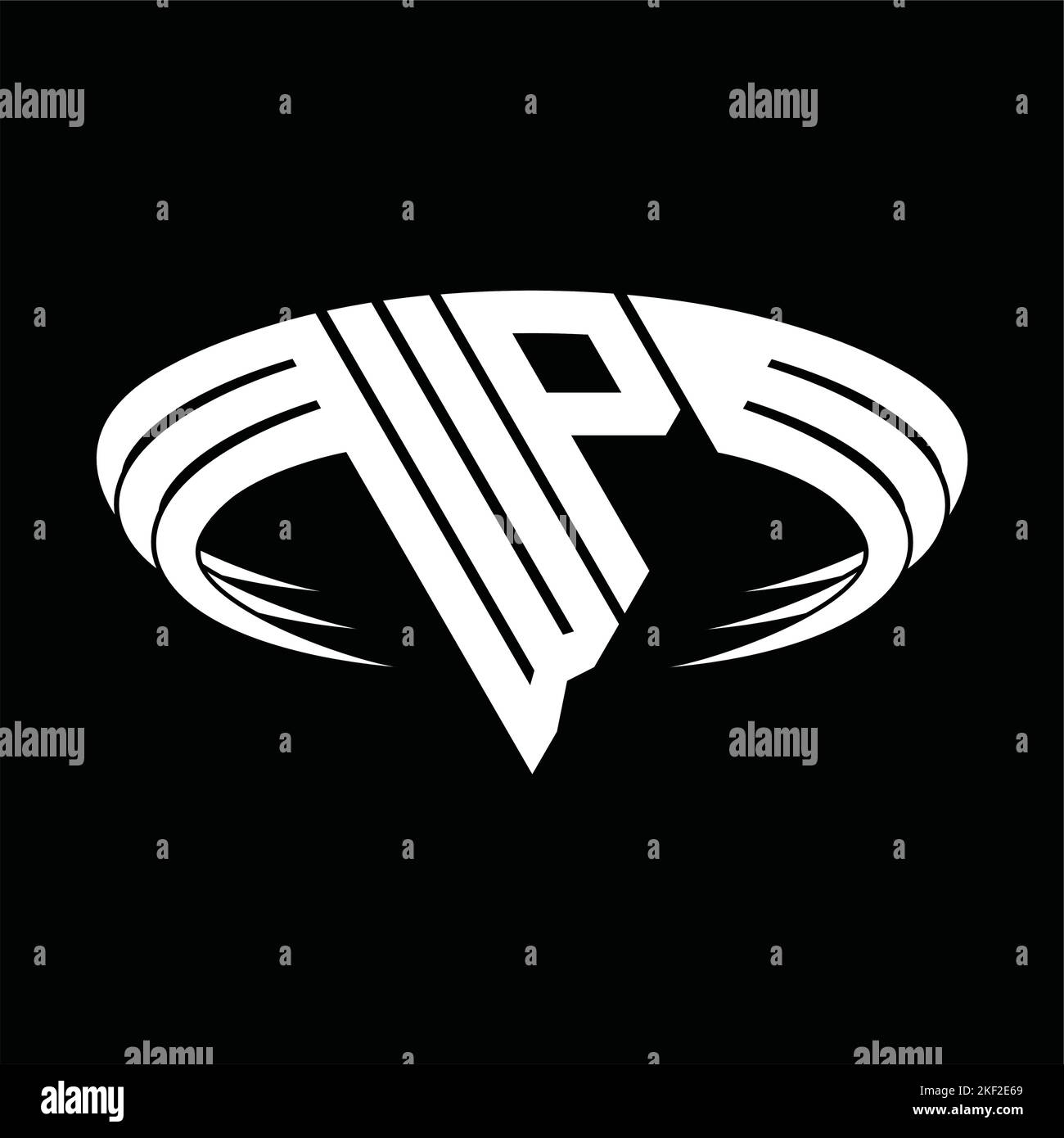 WP Logo letter monogram with triangle slice shape design template Stock ...