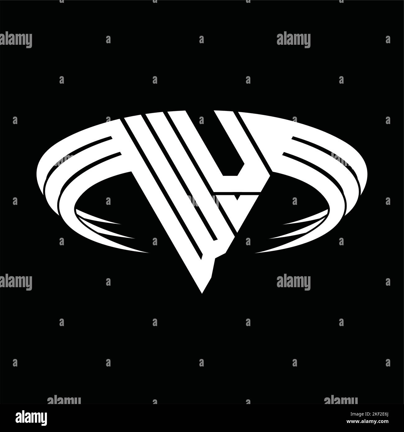 WV letter monogram with triangle slice shape design template Stock WV letter monogram with triangle slice shape design template Stock