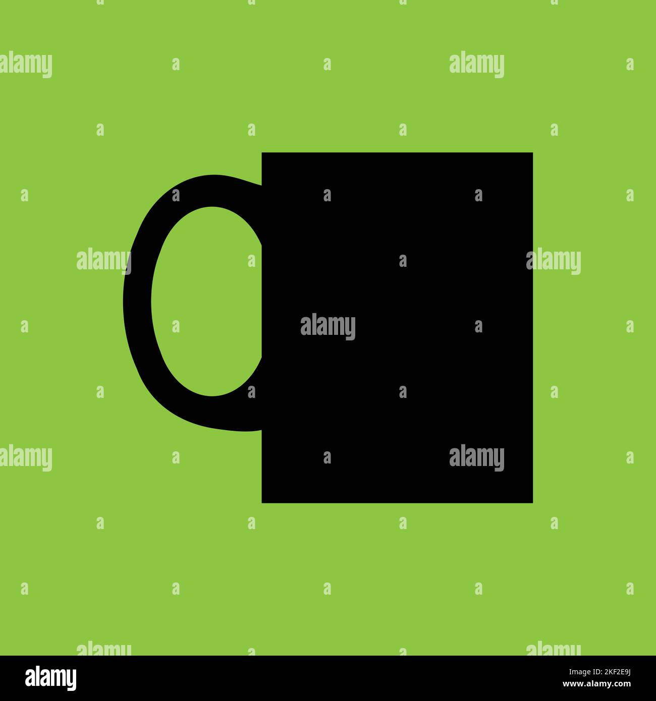 Coffee Cup icon isolated on Green Background. Cafe Concept. - Vector. Vector illustration Stock Vector