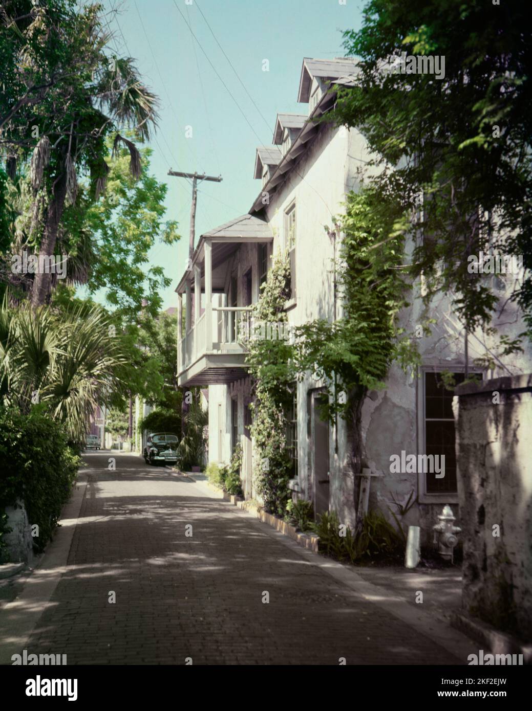 1940s 1950s QUAINT OLD HOUSES HISTORIC DISTRICT ST. AUGUSTINE FLORIDA USA kr733 HAR001 HARS