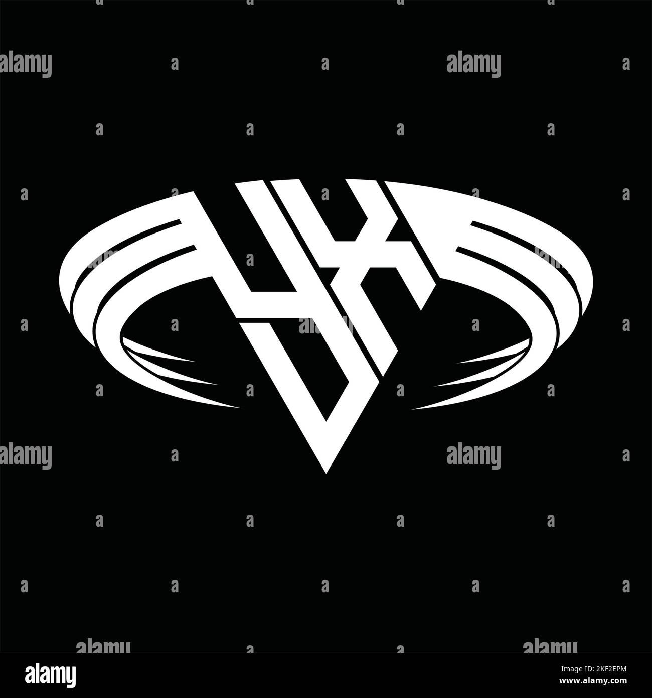 YX Logo letter monogram with triangle slice shape design template Stock ...