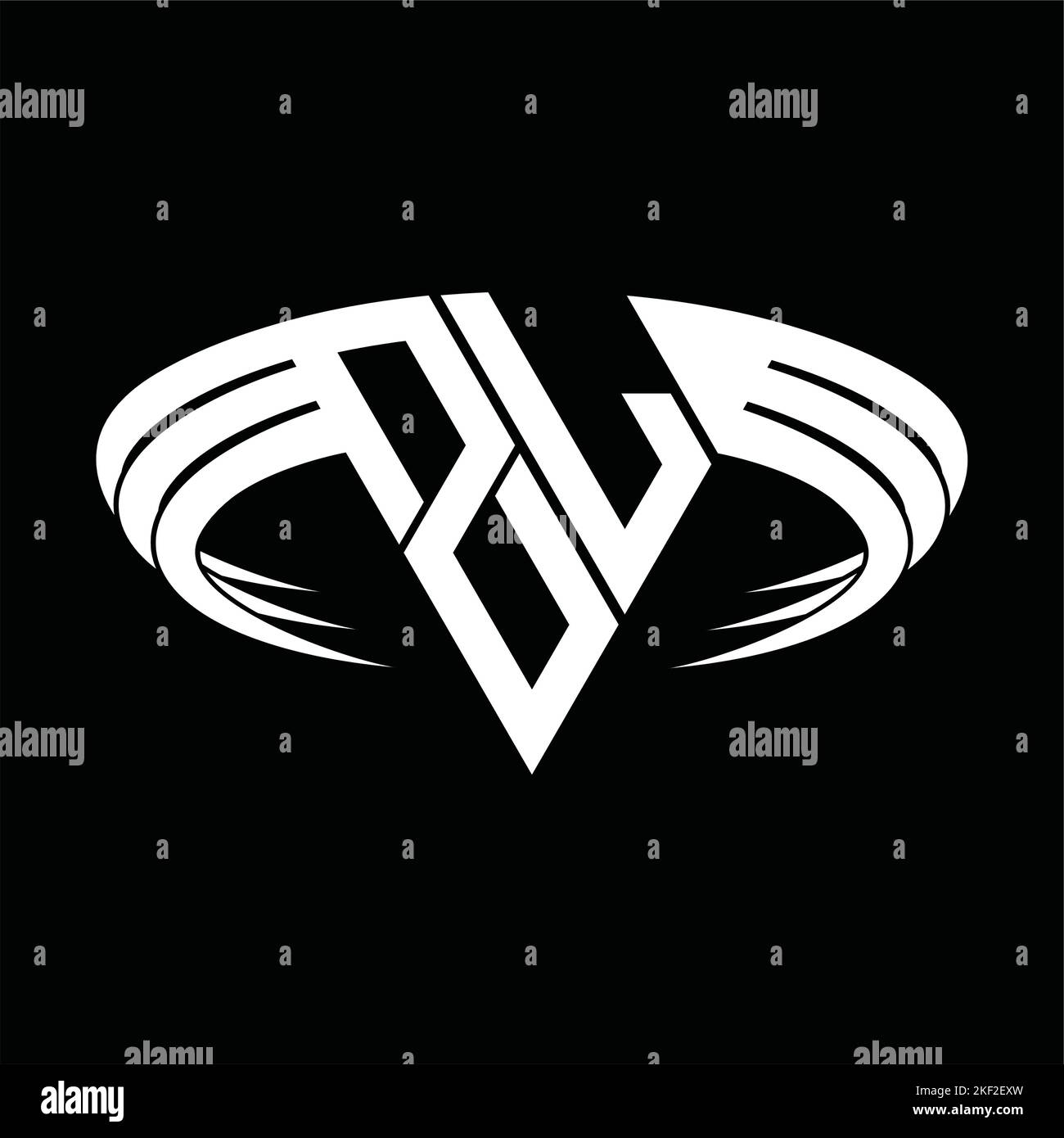 ZL Logo letter monogram with triangle slice shape design template Stock ...