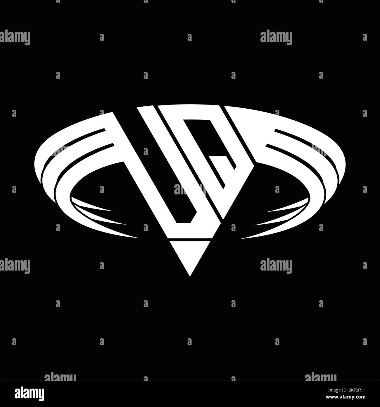 VQ Logo letter monogram with triangle slice shape design template Stock ...