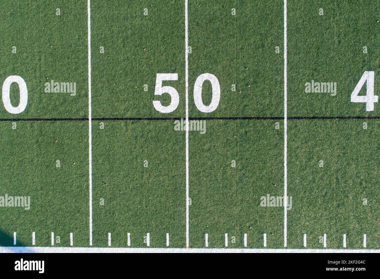 view of the 50 yard line Stock Photo