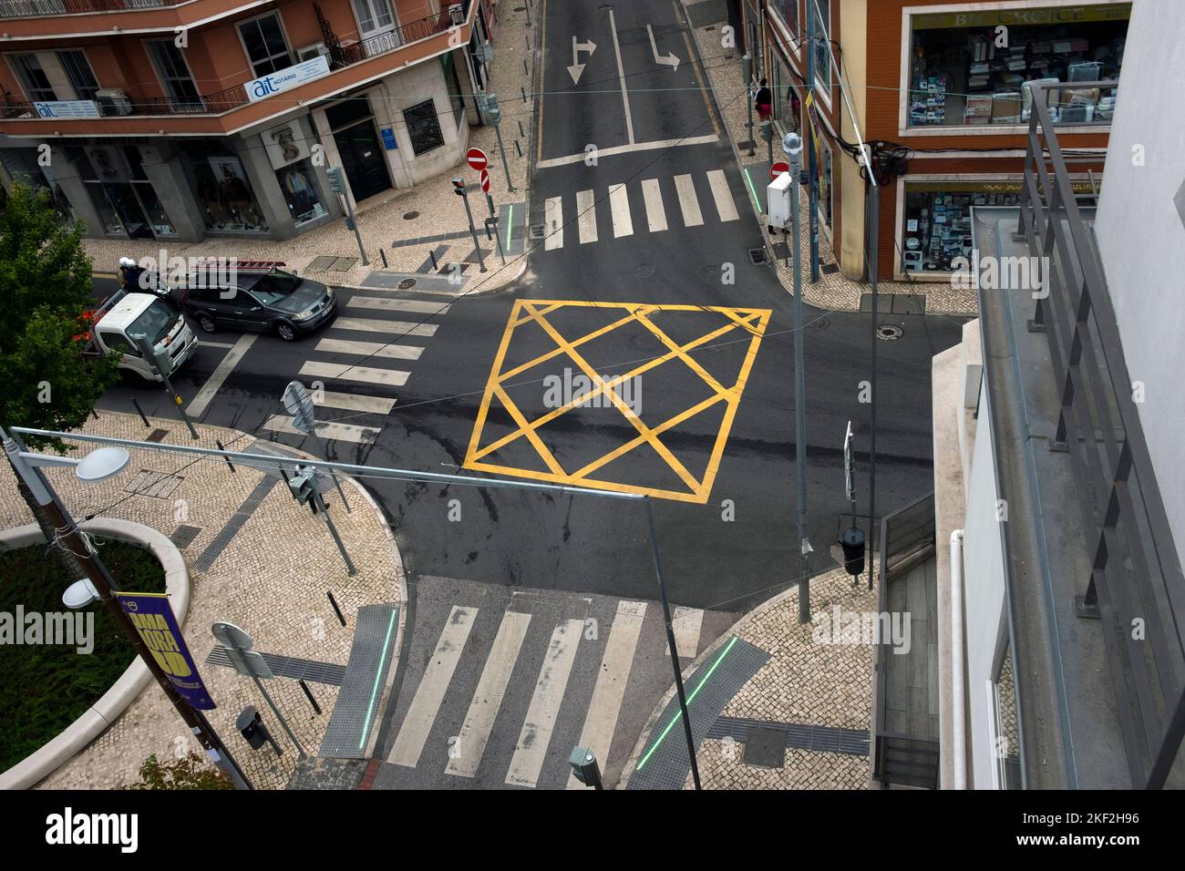 R.Elias Garcia, Amadora, Lisbon, Portugal showing road junction from