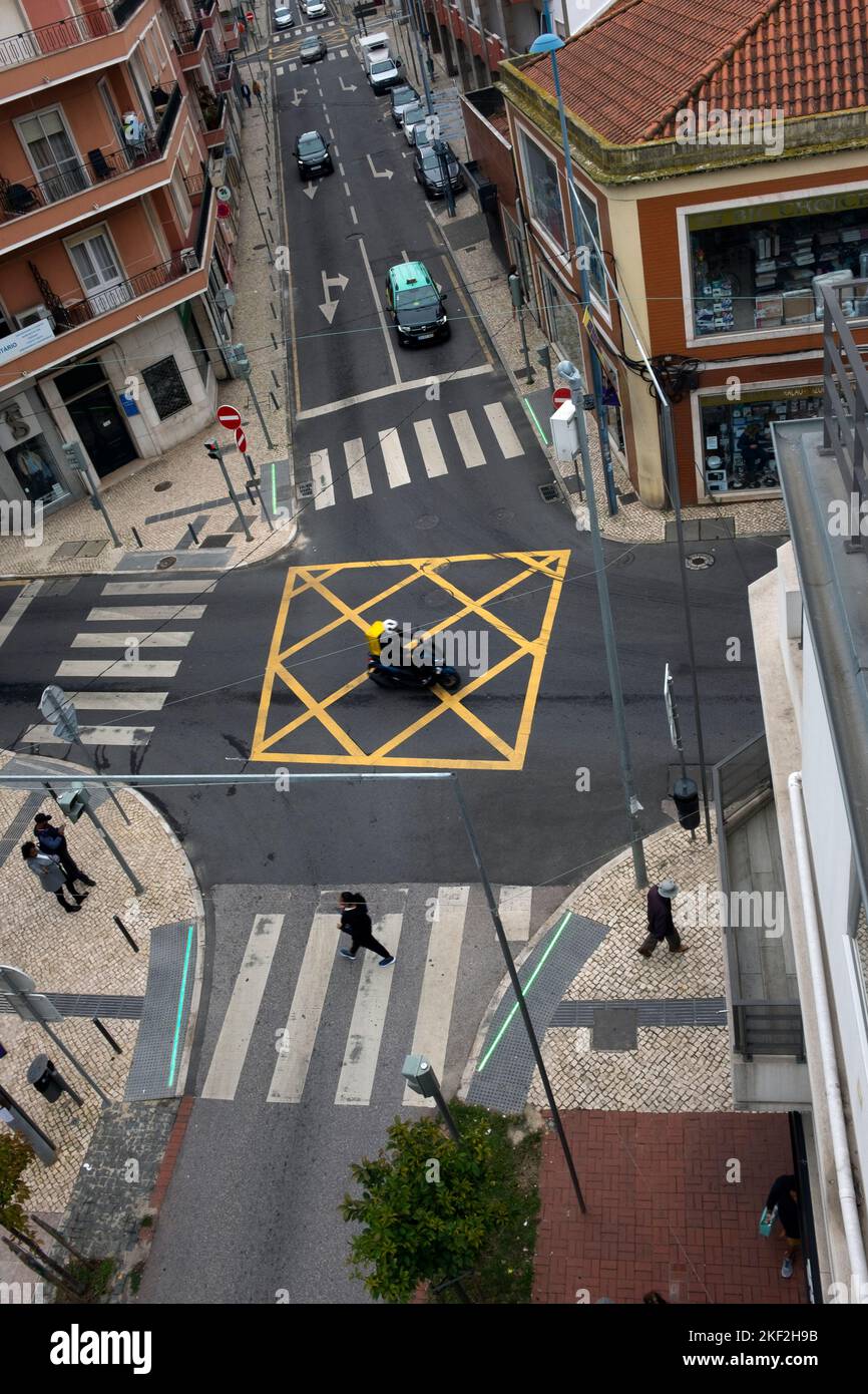 R.Elias Garcia, Amadora, Lisbon, Portugal showing road junction from