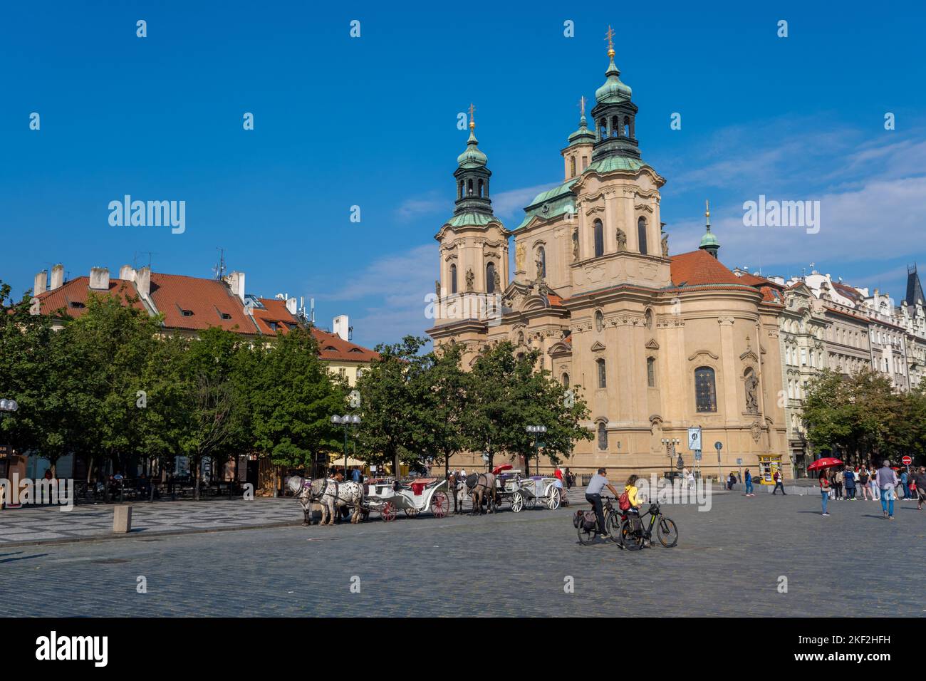 Prague, Czech Republic - 4 September 2022: Saint Nicholas church in the Old Town of Prague Stock Photo
