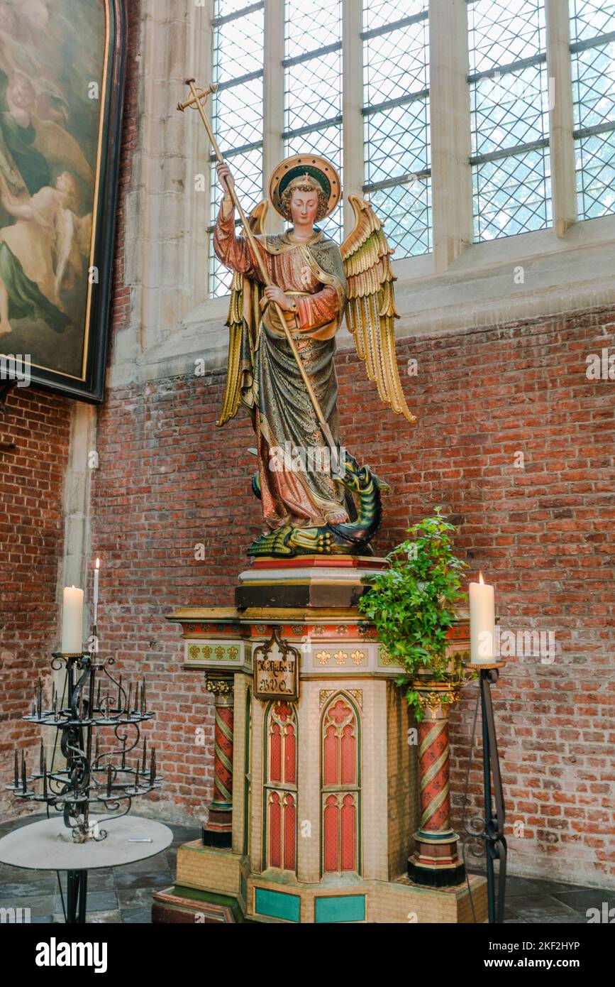 Saint Bavo Cathedral (Sint-Baafskathedraal) and Sint-Baafsplein, Ghent Stock Photo