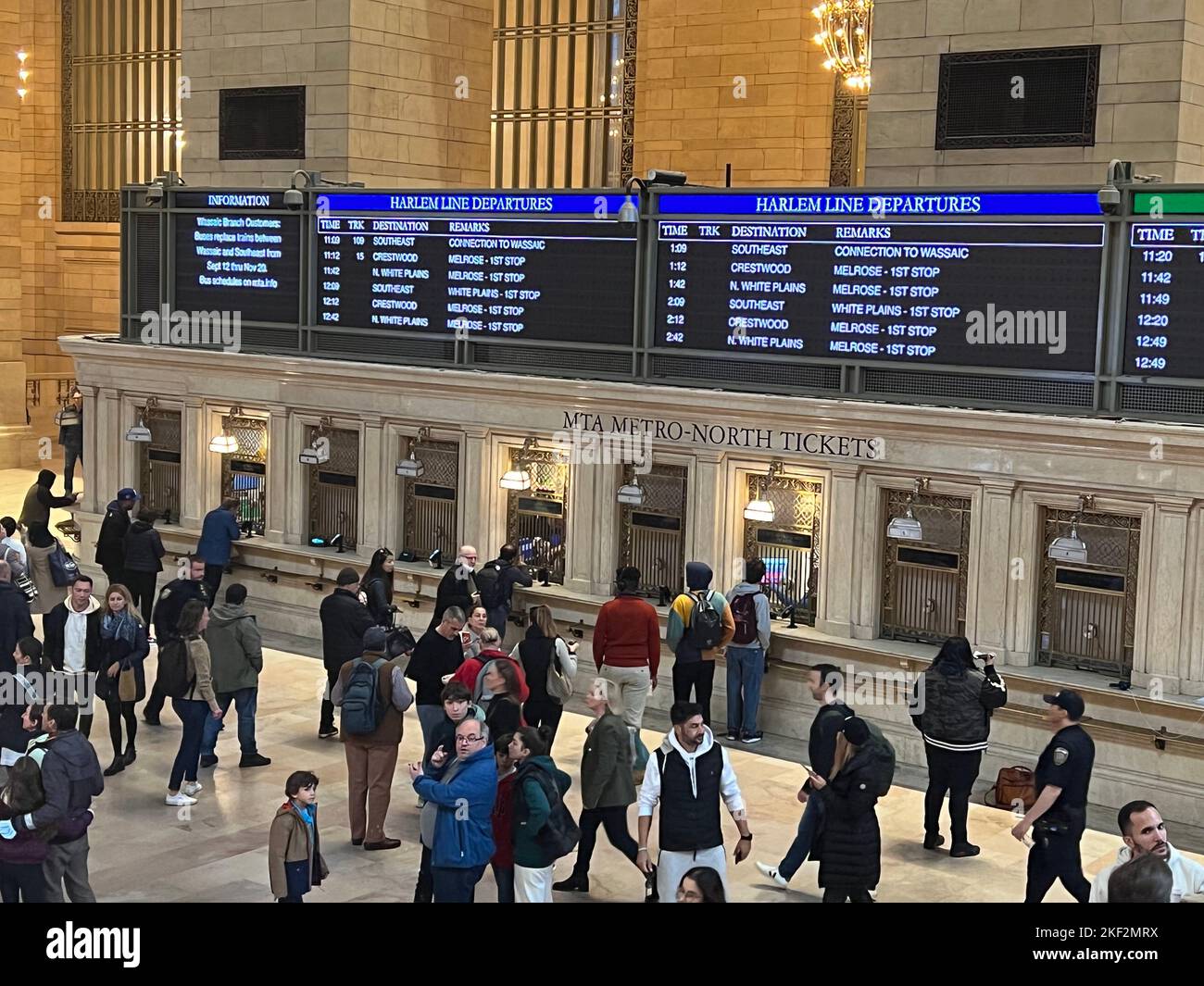Ticket counter at Grand Central Station in the main hall in Manhattan, New York City. Stock Photo