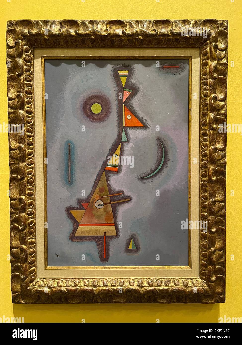 Stubborn, 1929, oil on board. Vasily Kandinsky, The Brooklyn Museum. Stock Photo