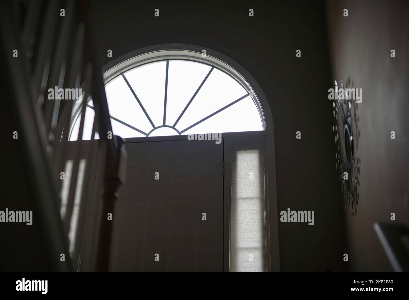 Window View through Fourier Inside House Stock Photo