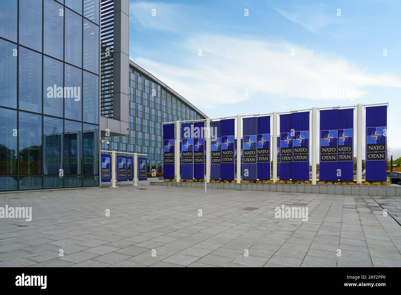 BRUSSELS, BELGIUM 25 OCT 2022 View of the new headquarters of the