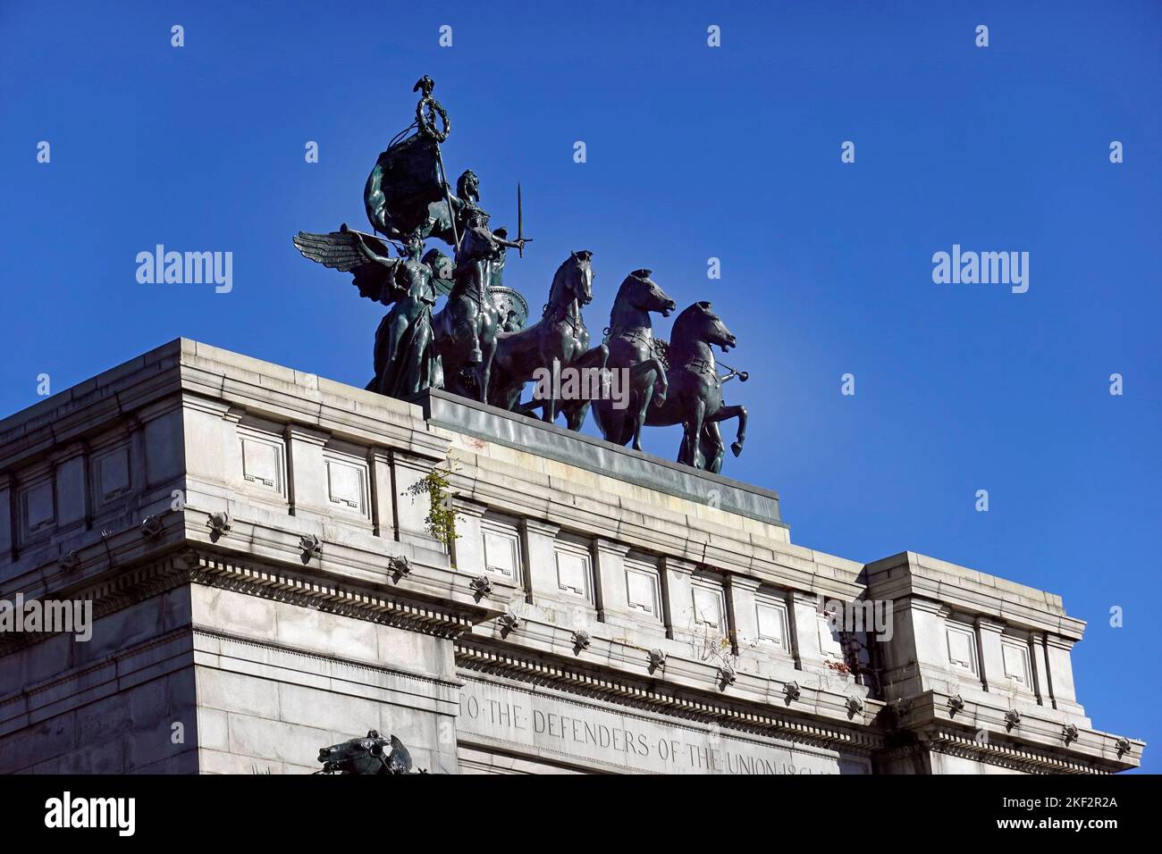 Arch in Grand Army Plaza in Brooklyn NYC Stock Photo