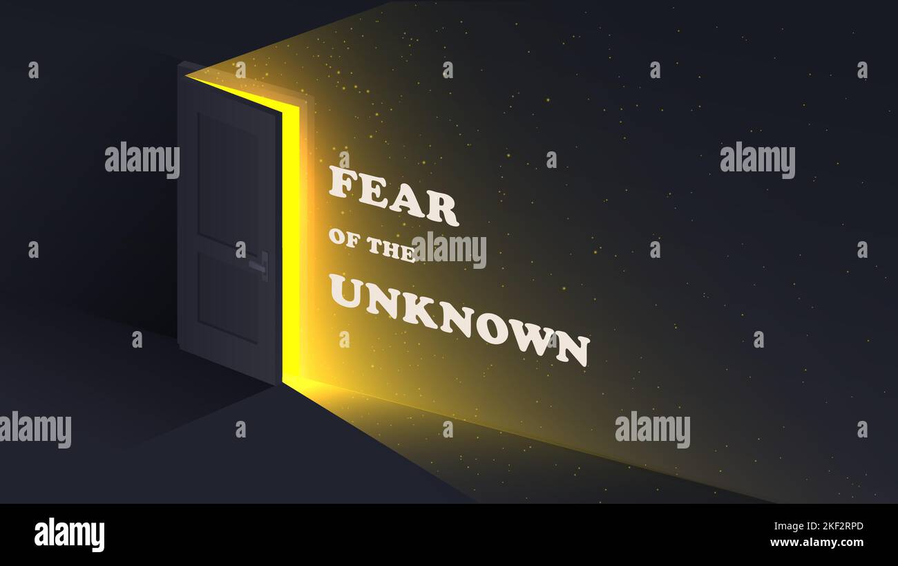 Fear of unknown Stock Vector
