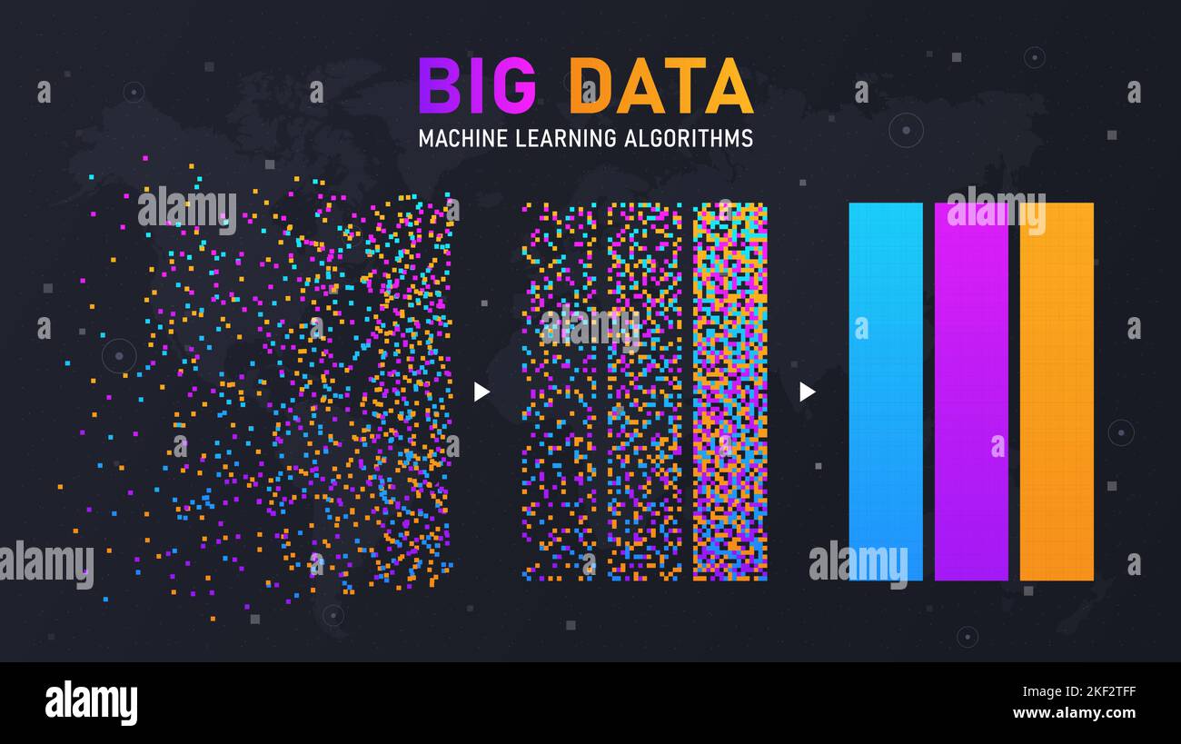 Machine learning algorithms Stock Vector