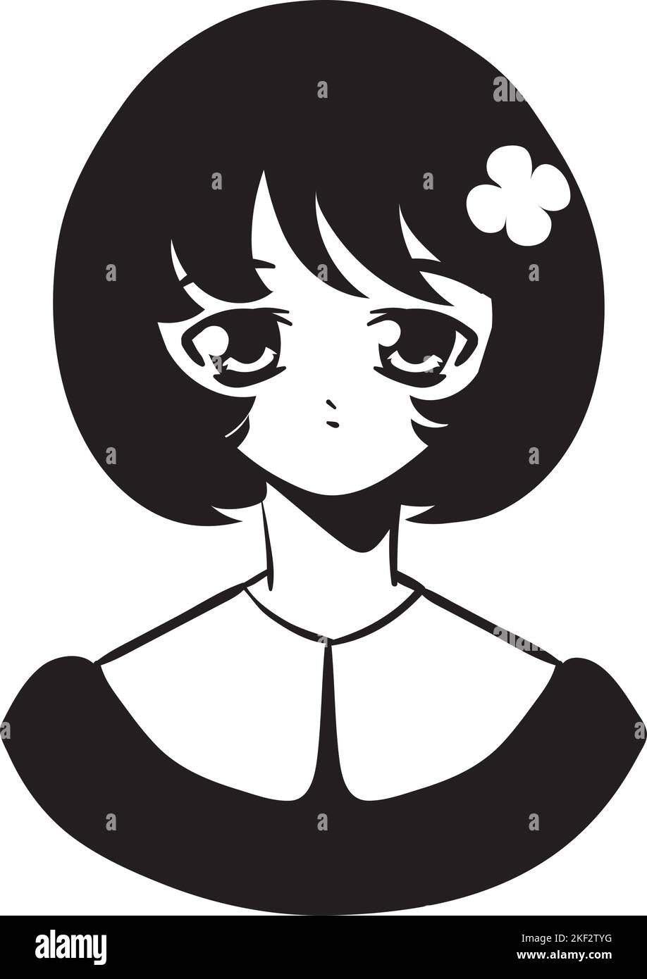 sad anime girl Stock Vector Image & Art - Alamy