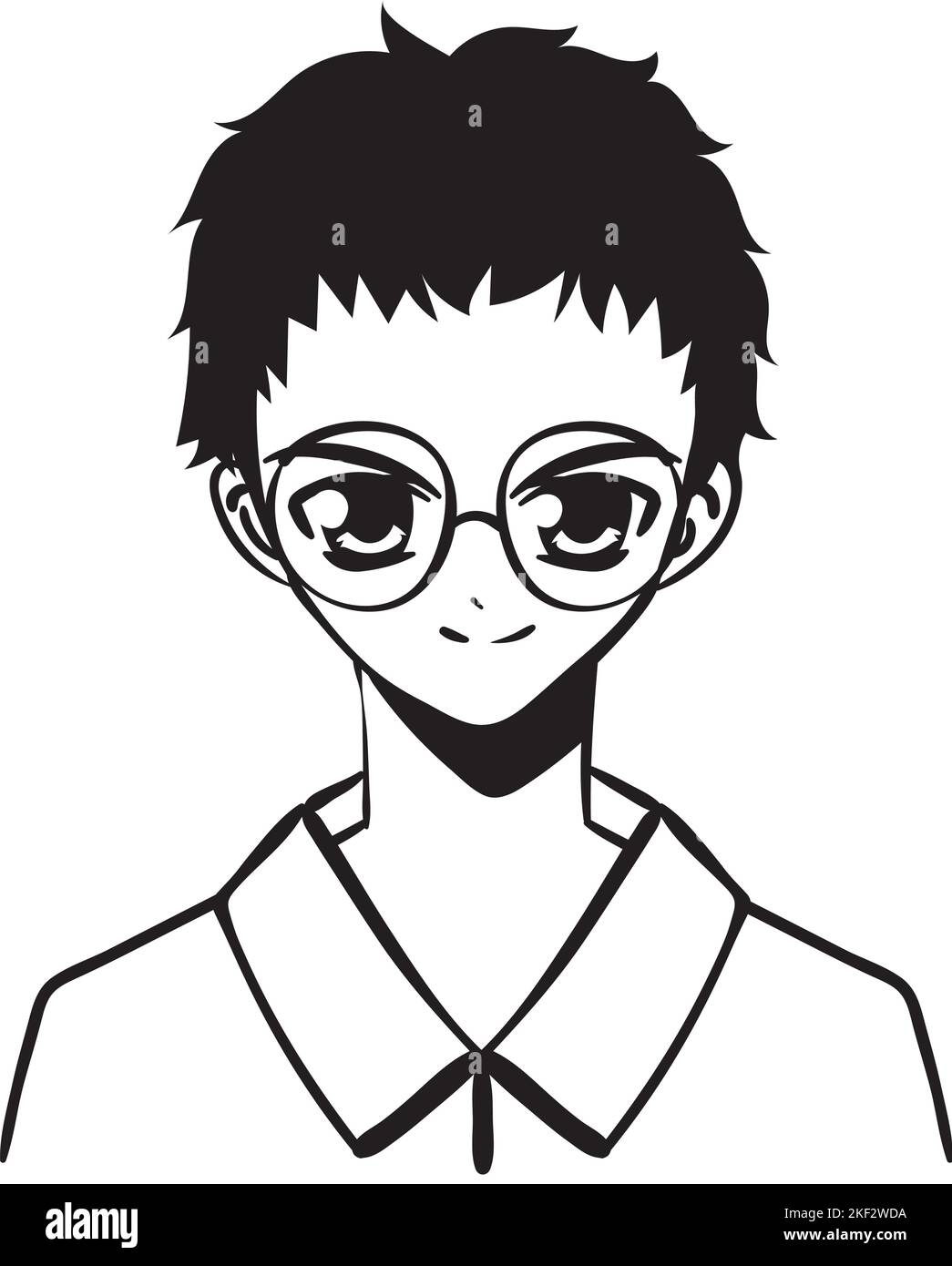 anime style boy icon Stock Vector Image & Art - Alamy