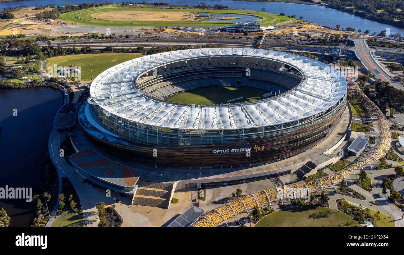 Optus Stadium or Perth Stadium, Perth, WA, Australia Stock Photo