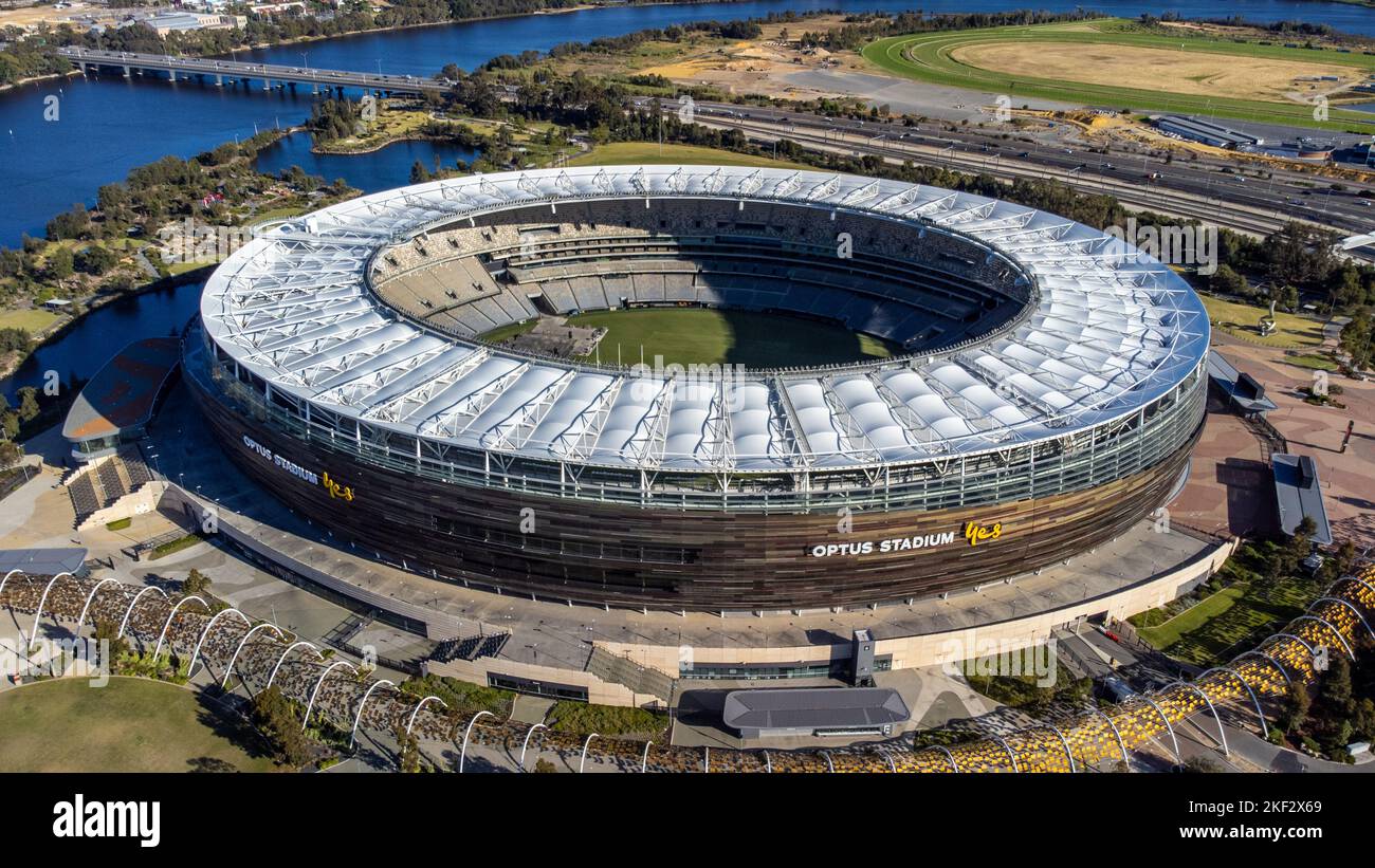 Optus Stadium or Perth Stadium, Perth, WA, Australia Stock Photo