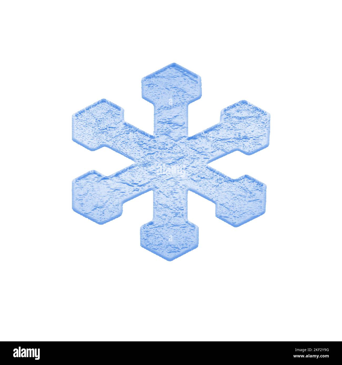 Digitally created winter snowflakes isolated on white background. Stock Photo