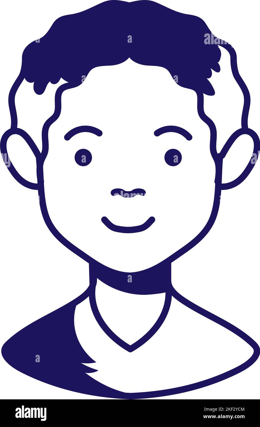 boy line style Stock Vector Image & Art - Alamy