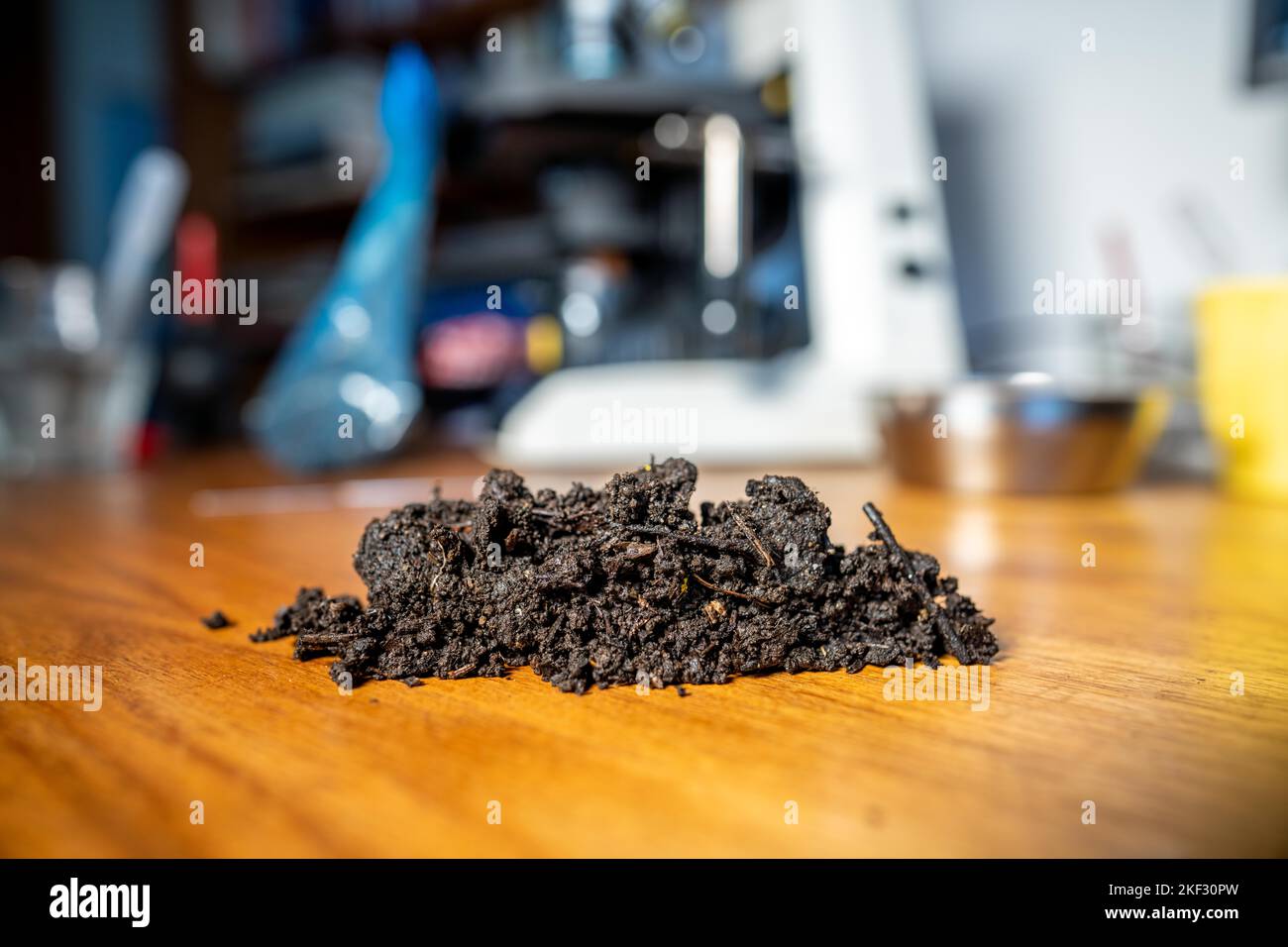 working in a soil lab iwth soil samples testing a soil test in ...