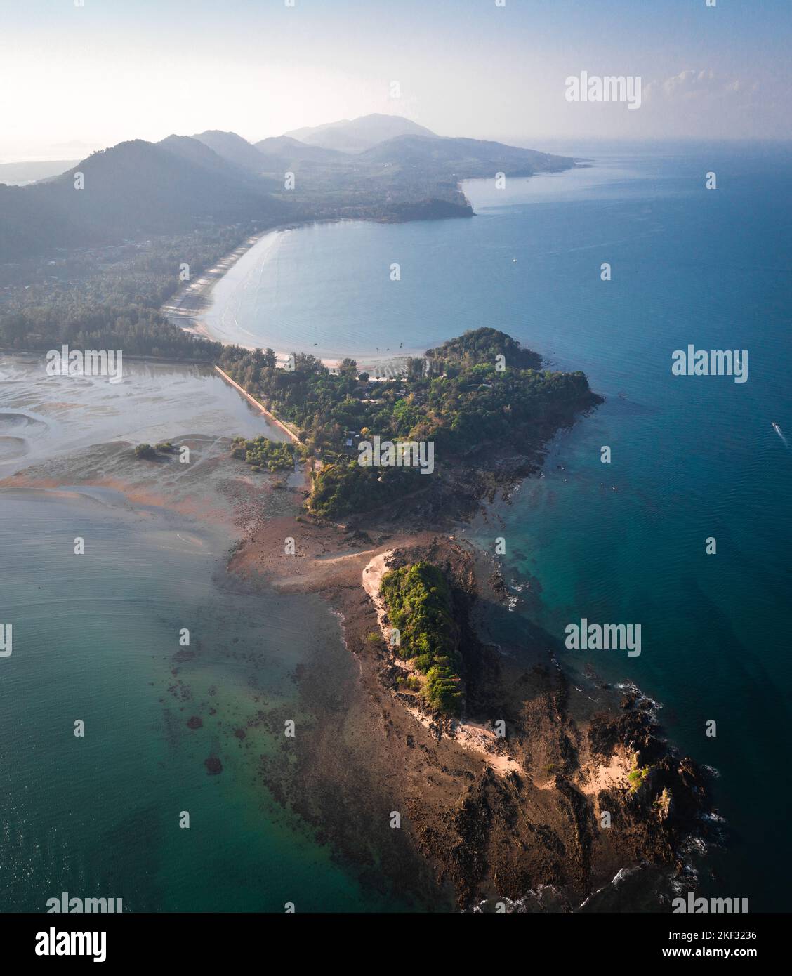 Aerial view of Laem Kho Kwang Beach in Koh Lanta, Krabi, Thailand Stock Photo Alamy