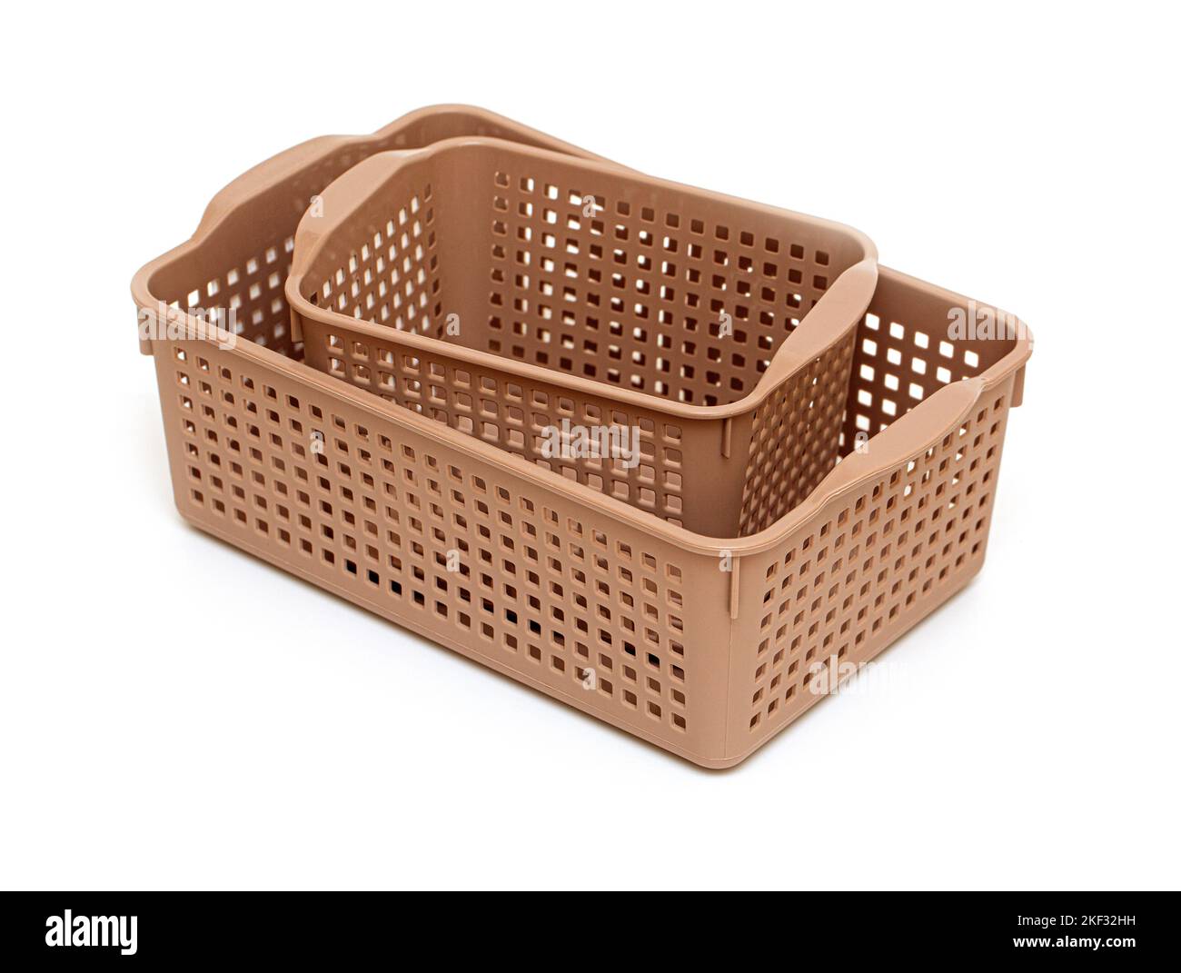 plastic baskets isolated on white background Stock Photo Alamy