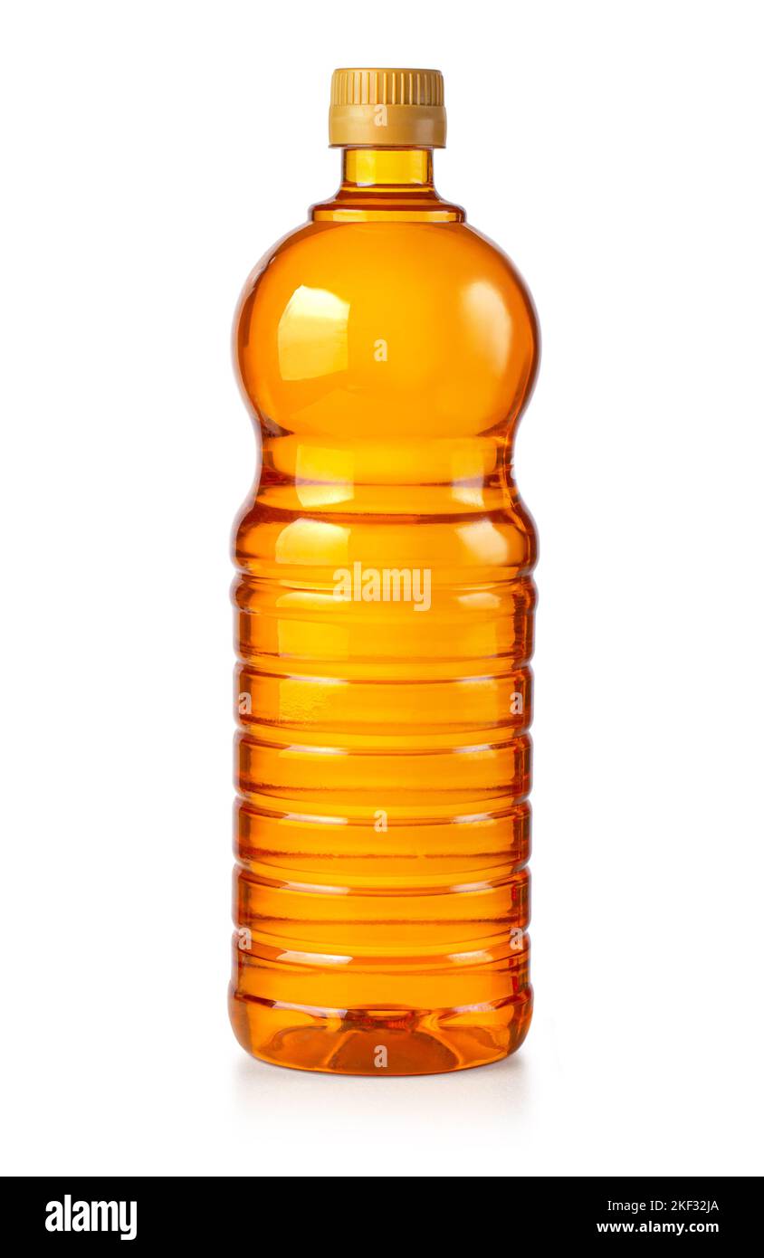 Oil plastic bottle isolarted on white background with clipping path