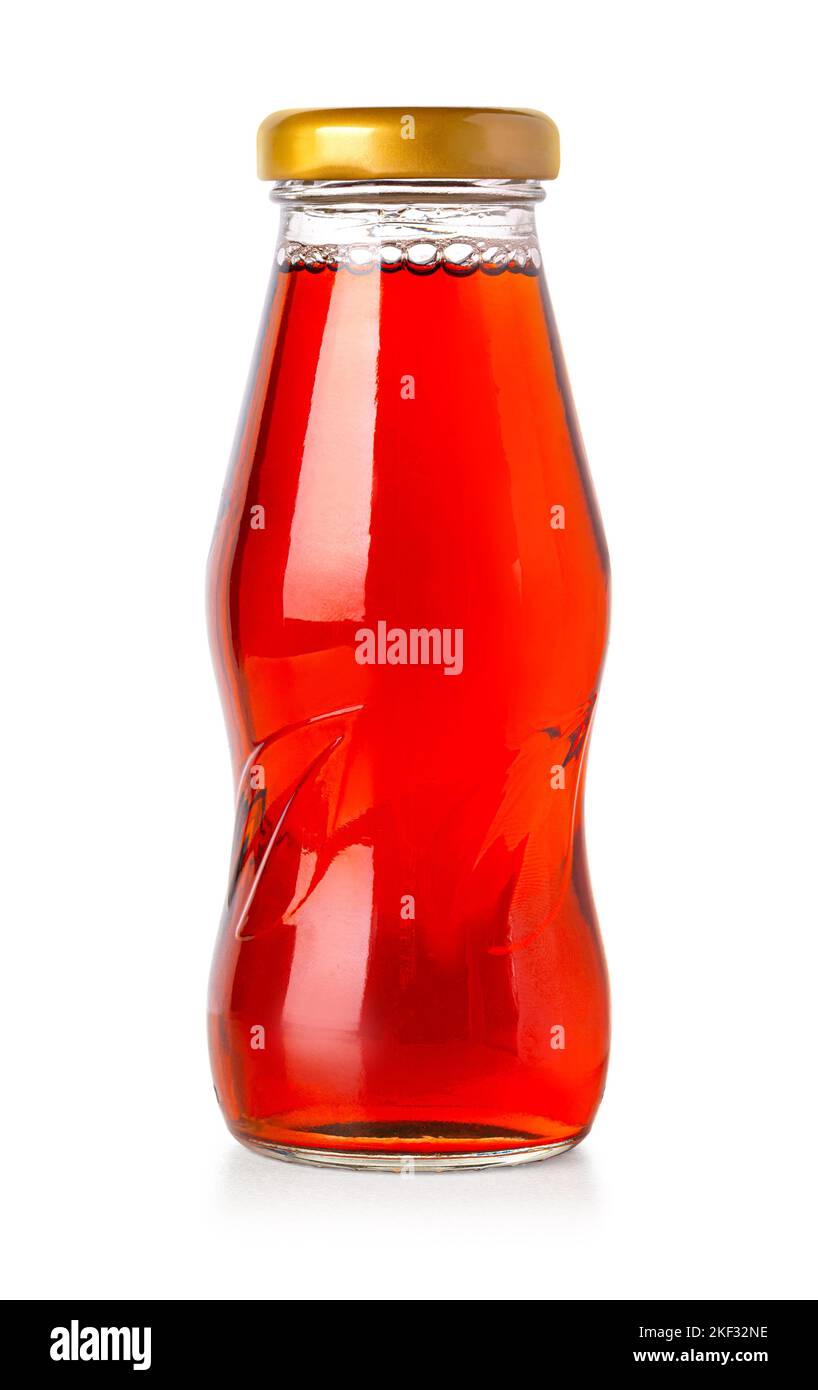 glass juice bottle isolated on white with clipping path Stock Photo Alamy
