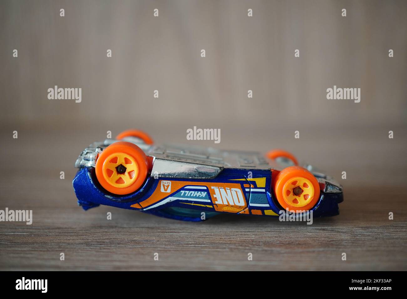 A Mattel Hot Wheels toy model Fast Fish race car laying upside down Stock Photo Alamy