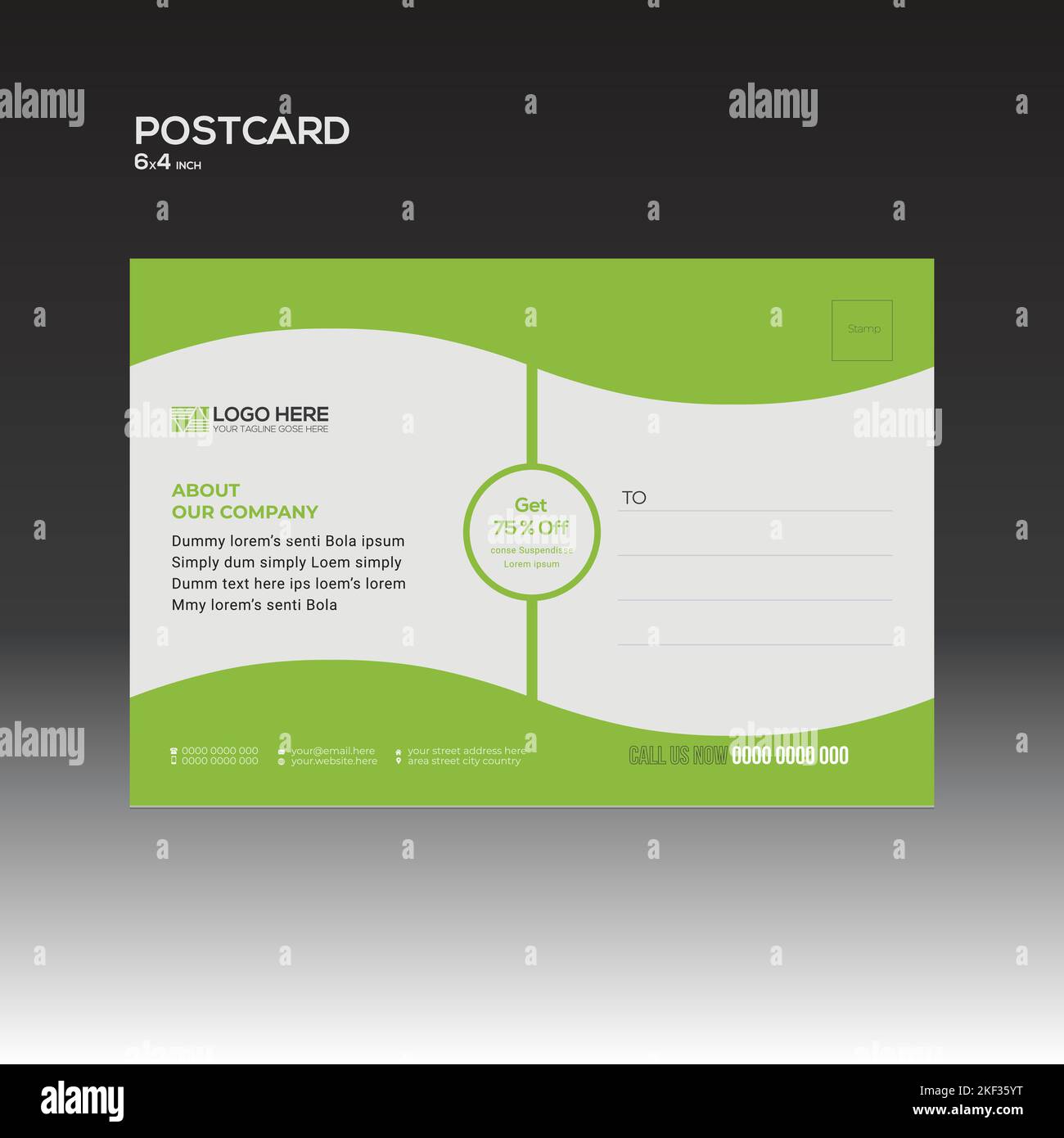 Vector Postcard Design for any use Stock Vector Image & Art Alamy