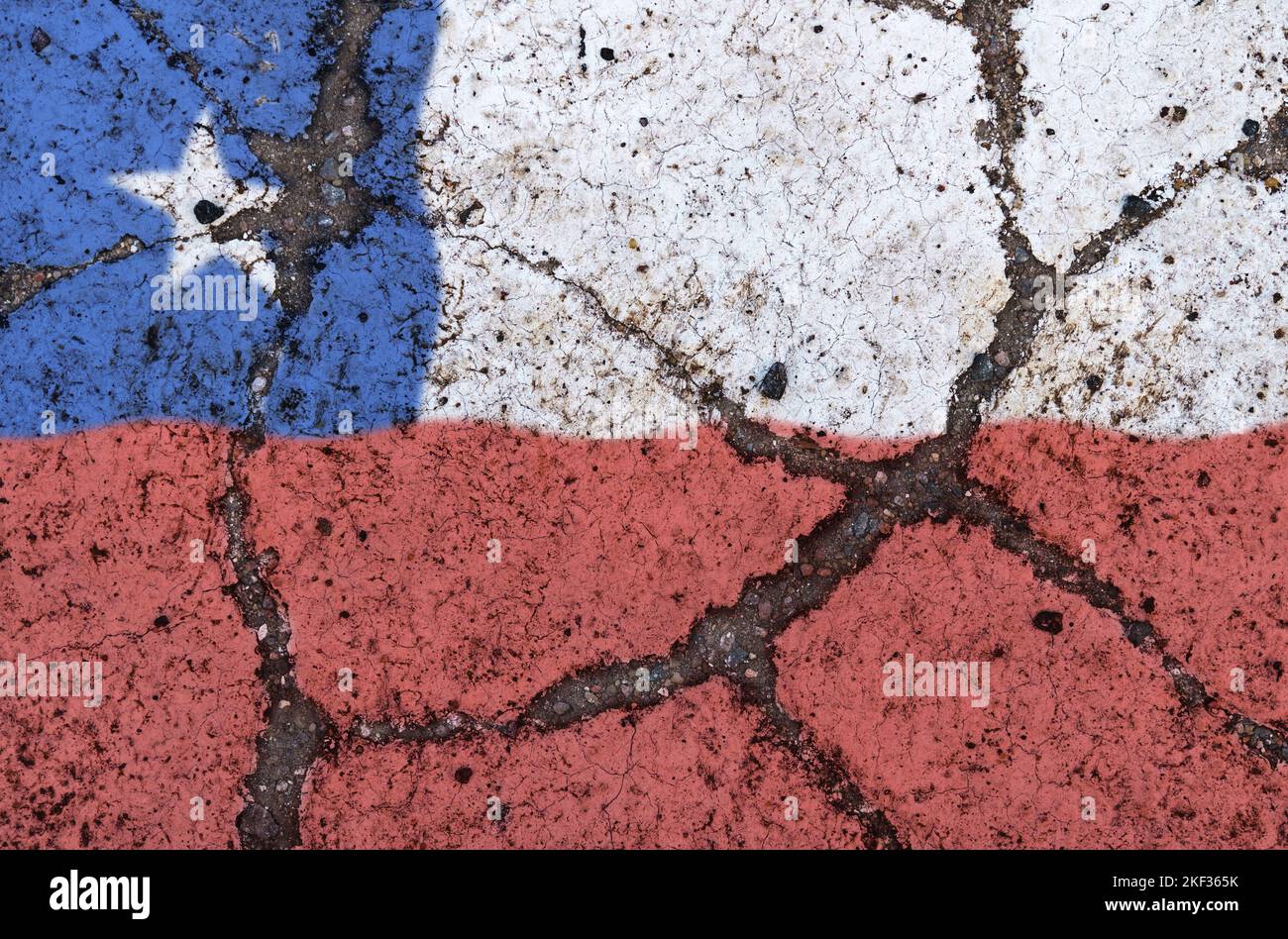 Chile flag cracked hi-res stock photography and images - Alamy