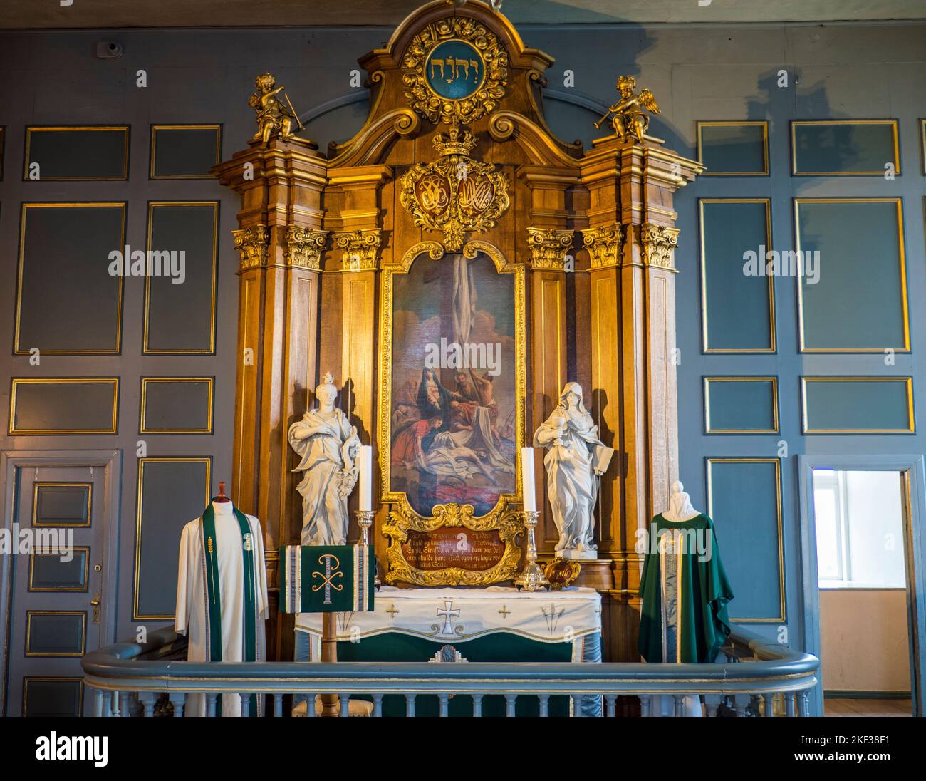 Inside the Akershus Castle Church, Akershus Fortress, Oslo, Norway, Scandinavia, Europe. Stock Photo