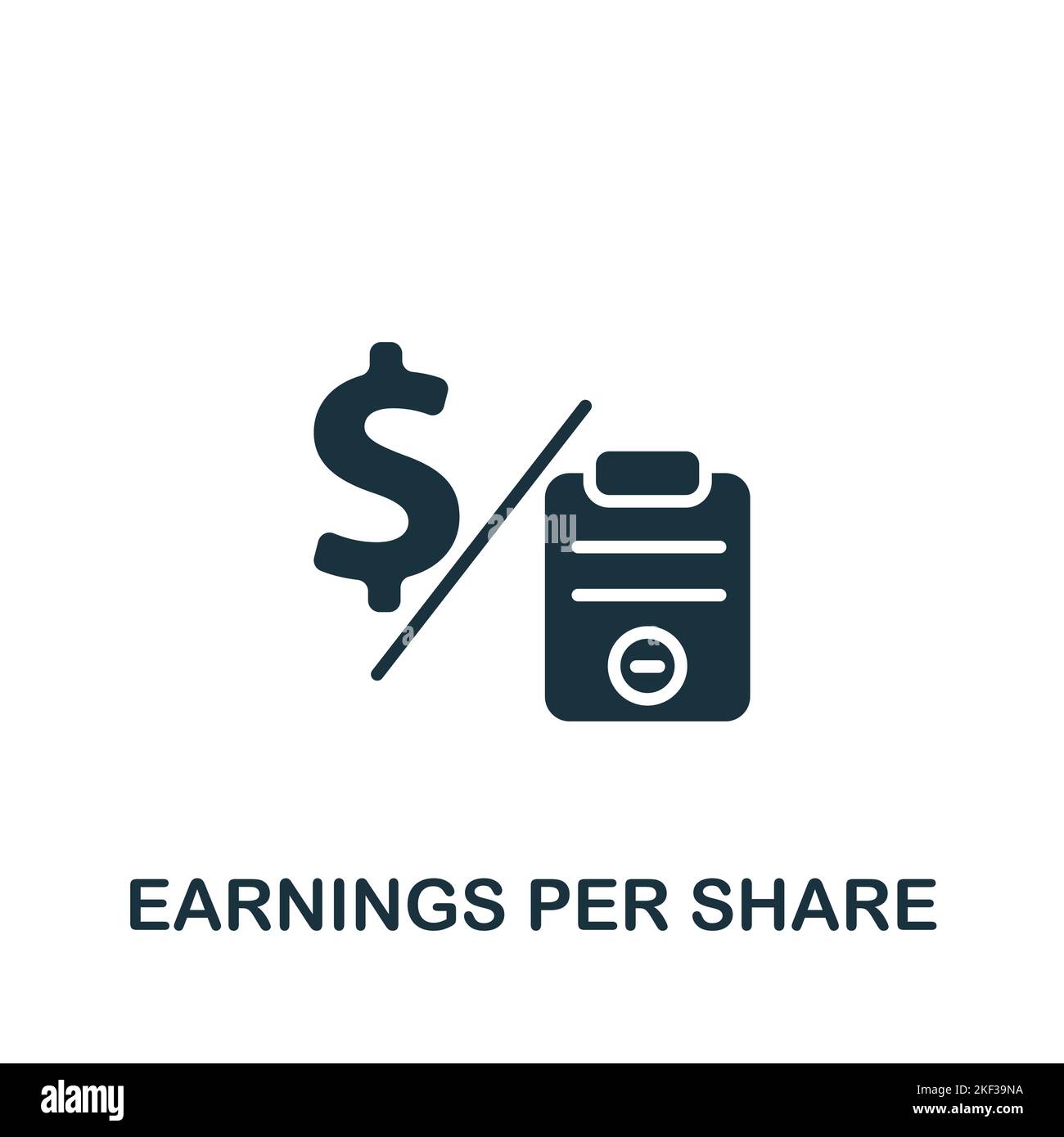 Earnings Per Share icon. Monochrome simple Policy icon for templates