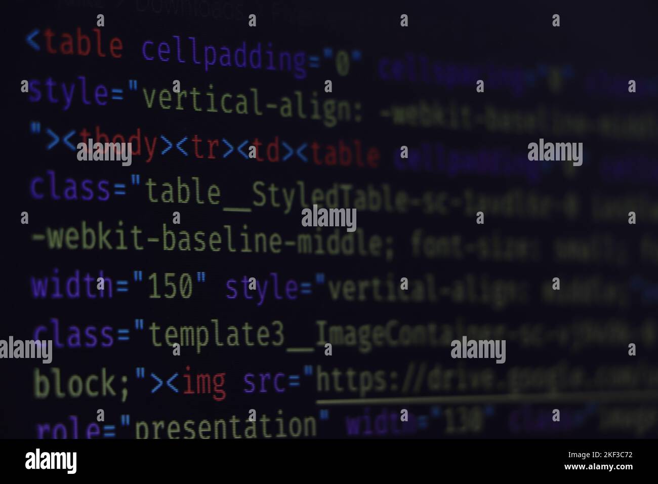 Code syntax on a computer screen Stock Photo - Alamy