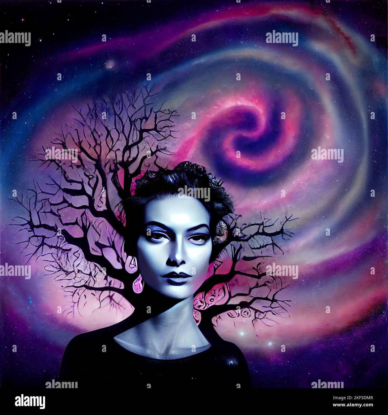 Tree Spirit Meditation, ecology reflection, human and tree intertwined ...