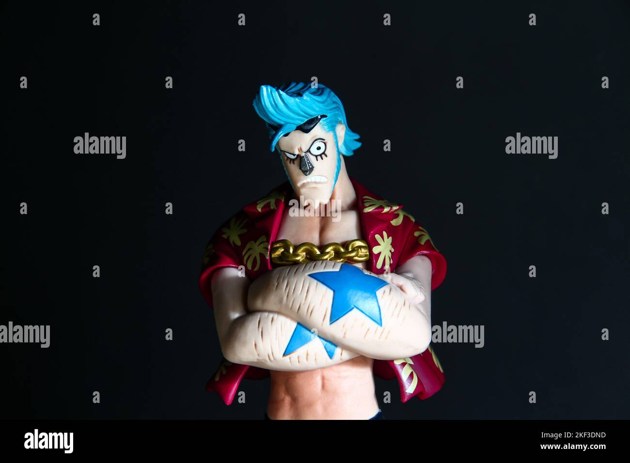 One Piece Figure Iron Man Franky Stock Photo