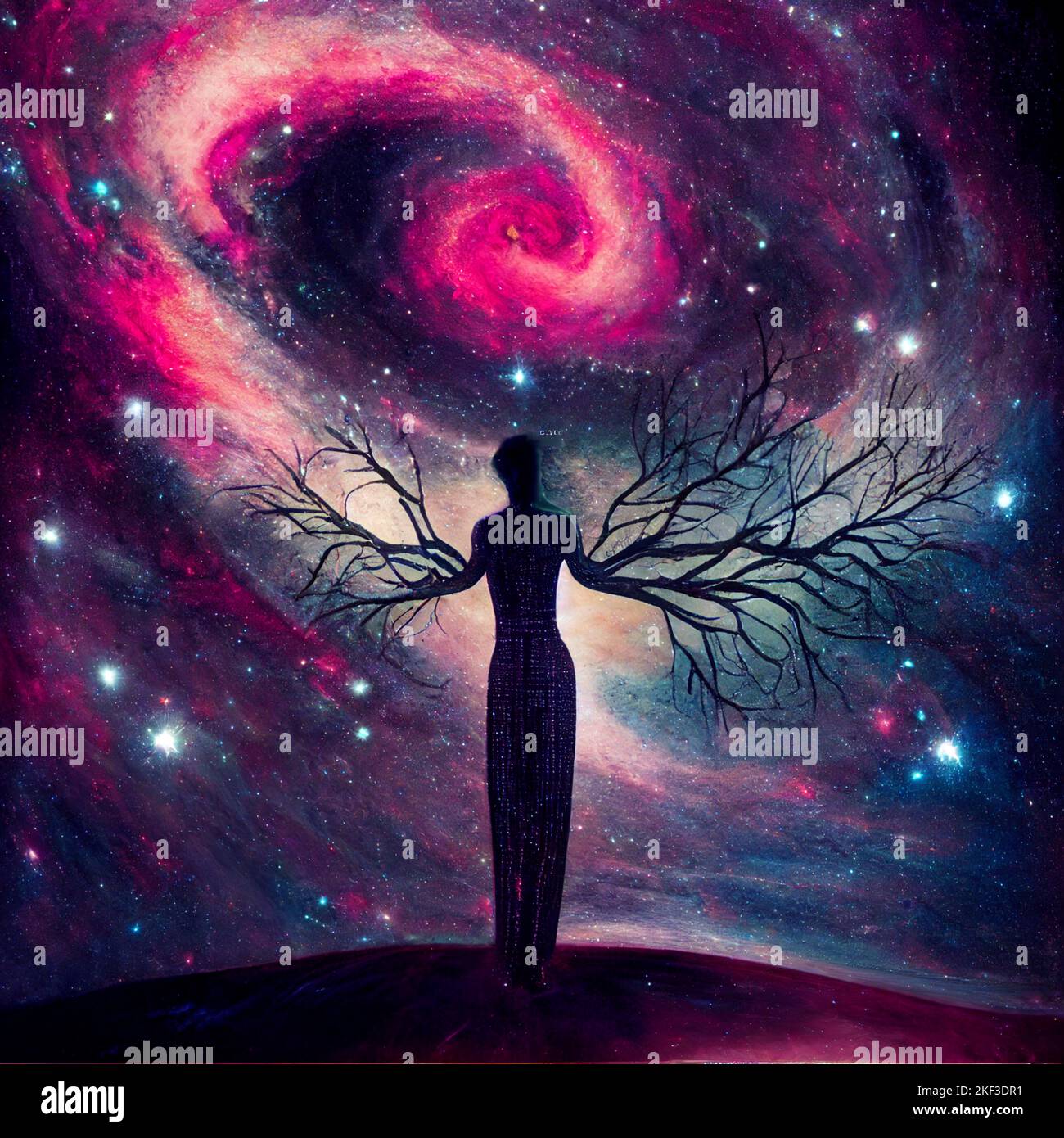 Tree Spirit Meditation, ecology reflection, human and tree intertwined ...