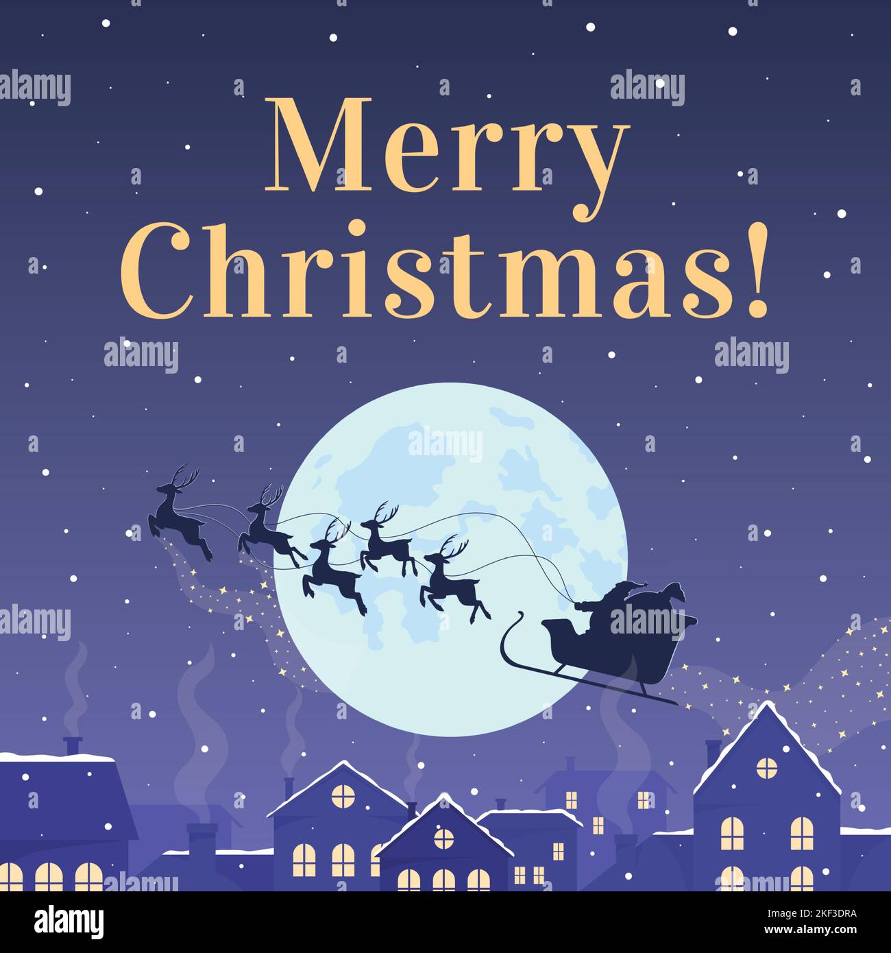 Merry Christmas greeting card template Stock Vector Image & Art - Alamy