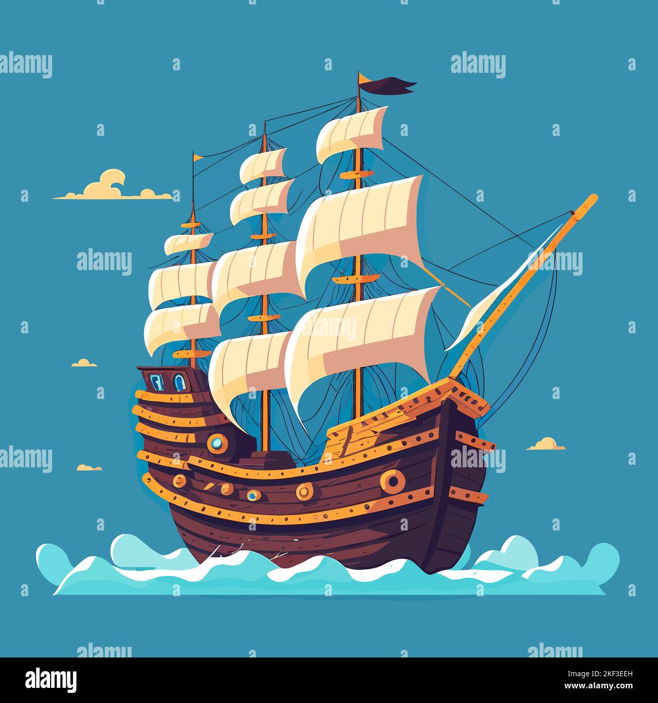 An illustration of a sailing ship Stock Vector Image & Art - Alamy