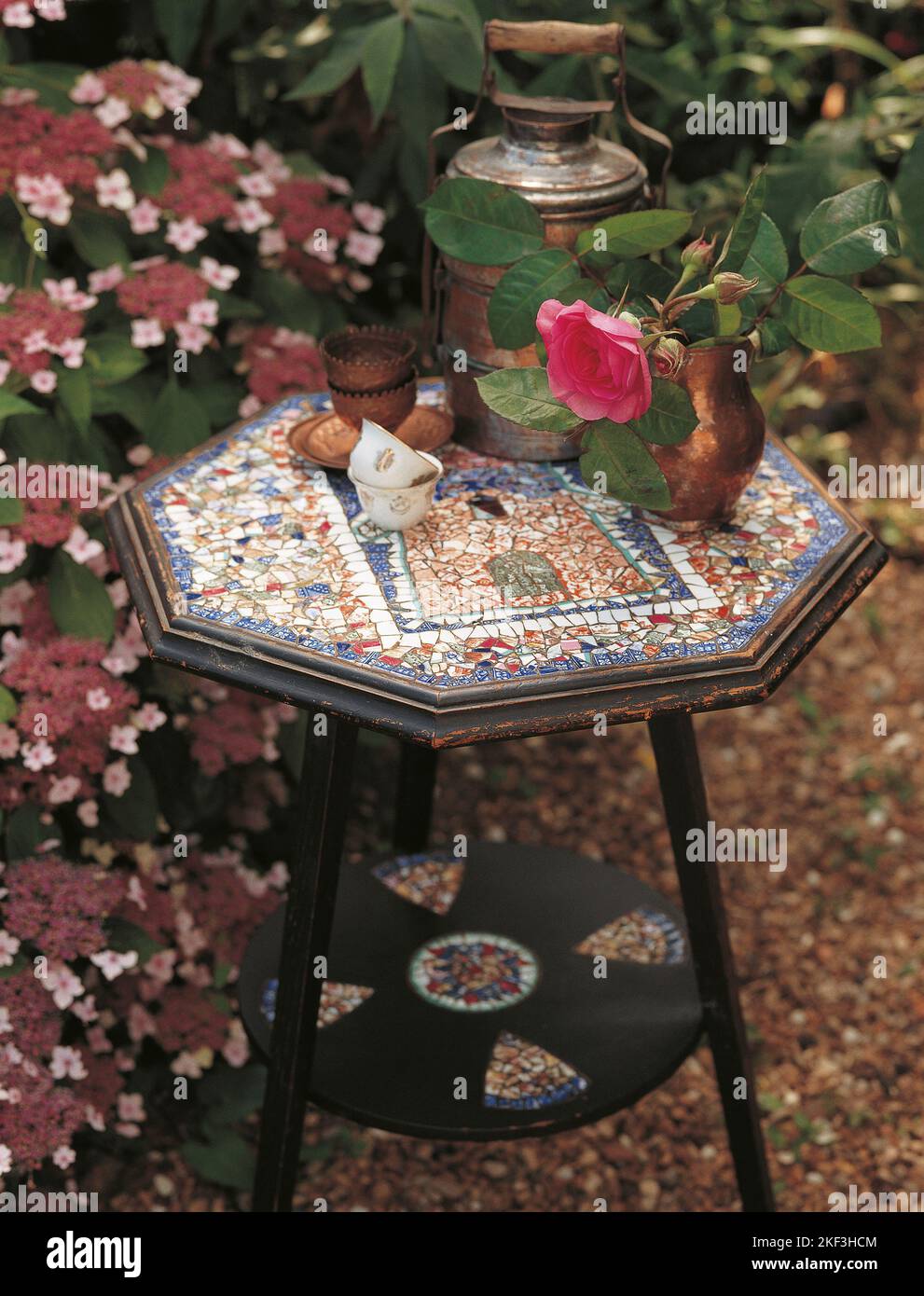 Victorian garden table Stock Photo Alamy