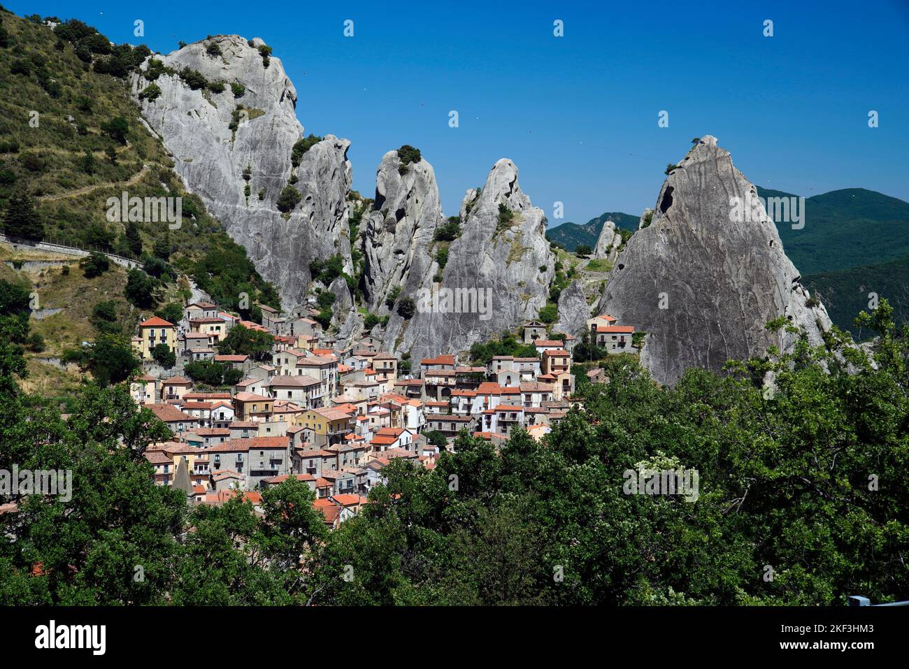 Castelmezzano,Potenza Province, Basilicata Region,Italy Stock Photo