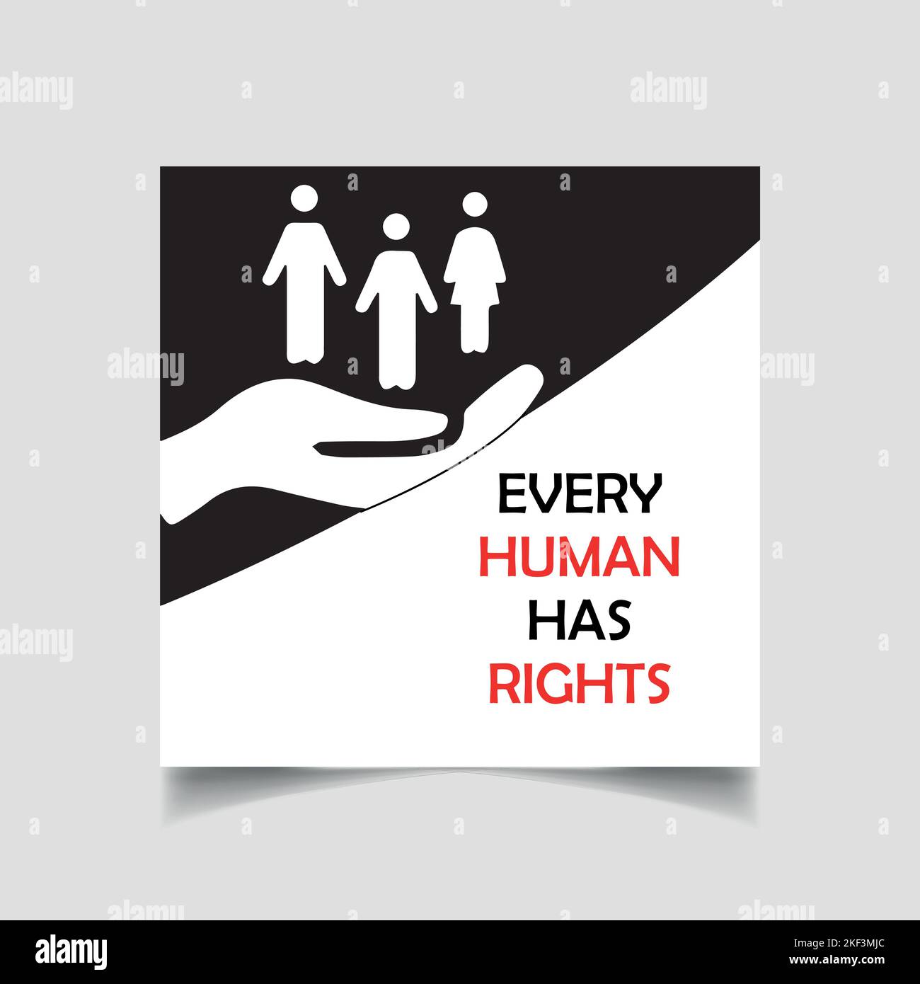 World Human Rights Day With Hand Art Stock Vector Image & Art - Alamy