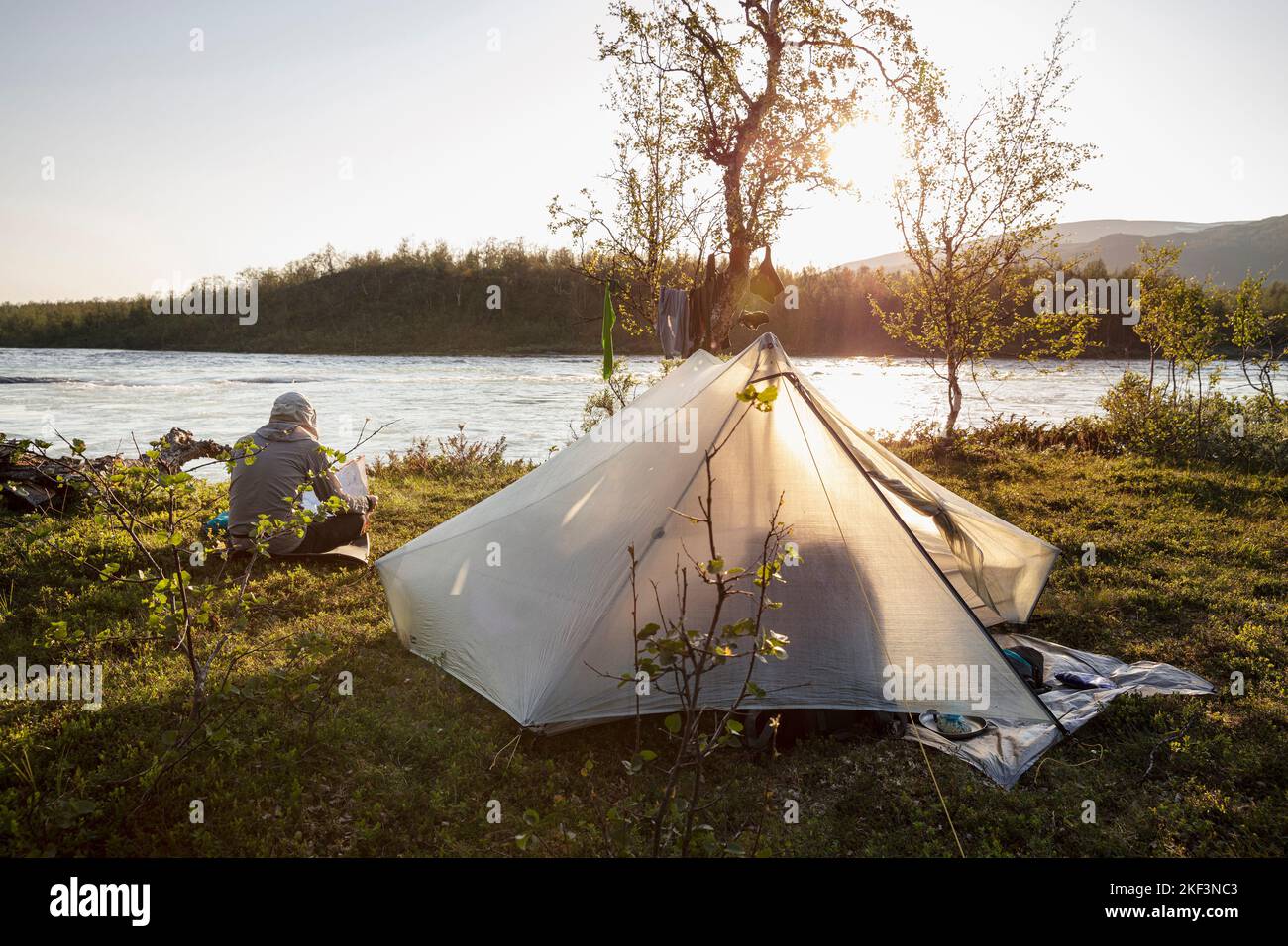 Lapland adventure tent man hi-res stock photography and images - Alamy