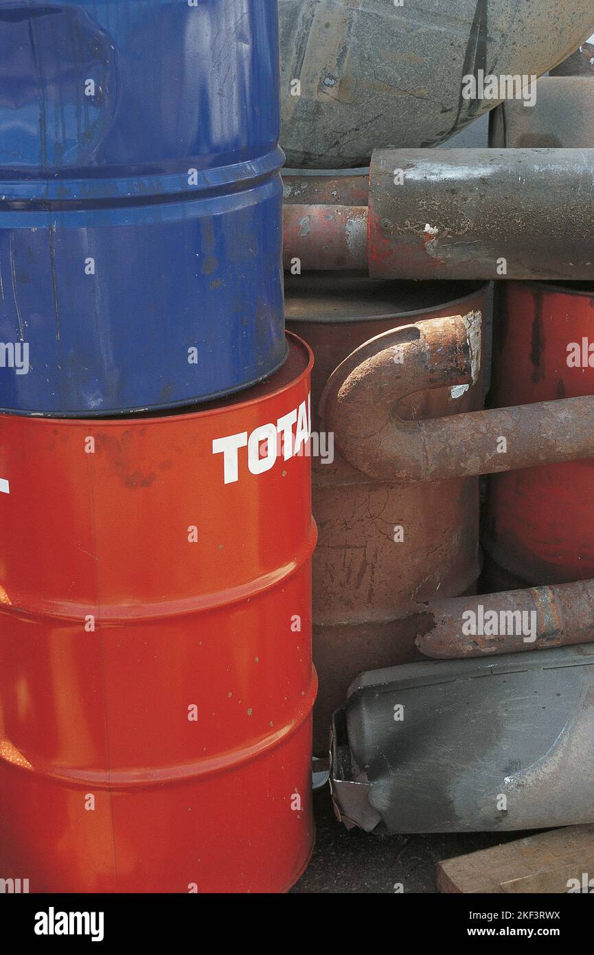 Large metal containers and pipes Stock Photo Alamy