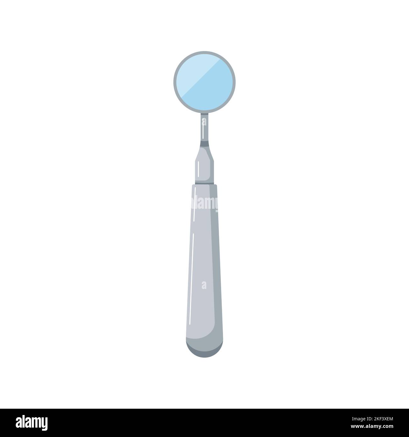 Dental mirror tool icon isolated on white background Stock Vector Image