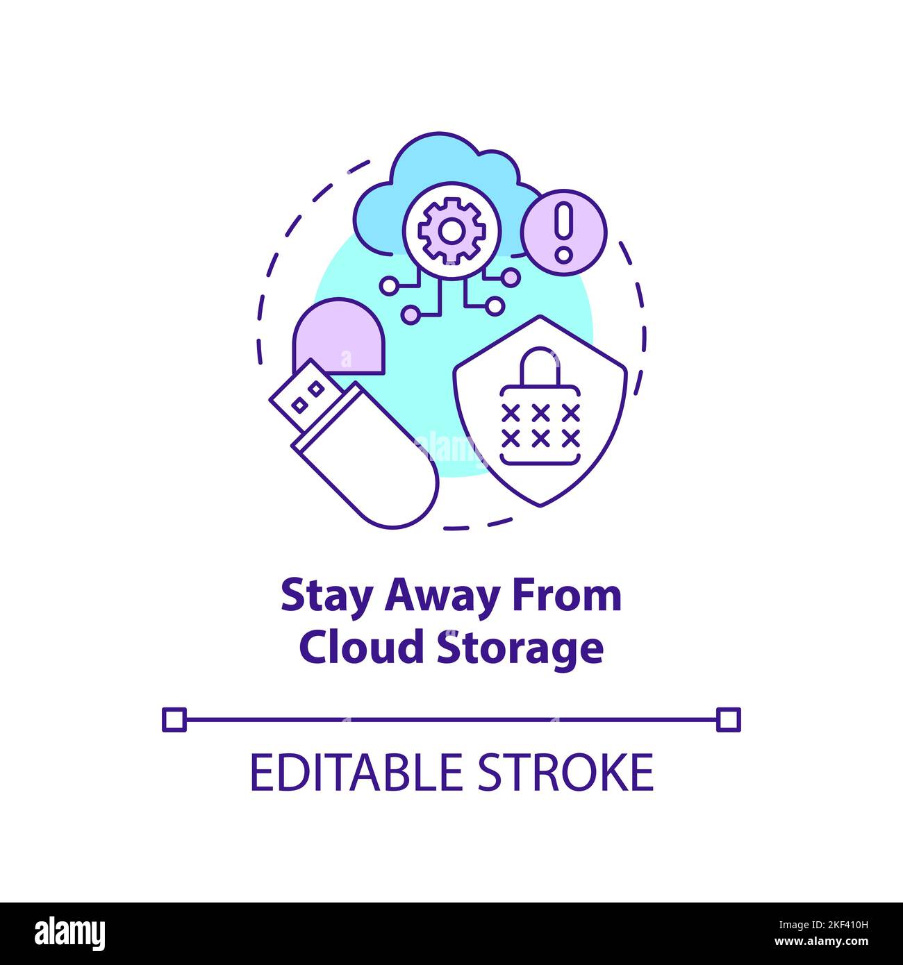 Stay away from cloud storage concept icon Stock Vector Image & Art - Alamy