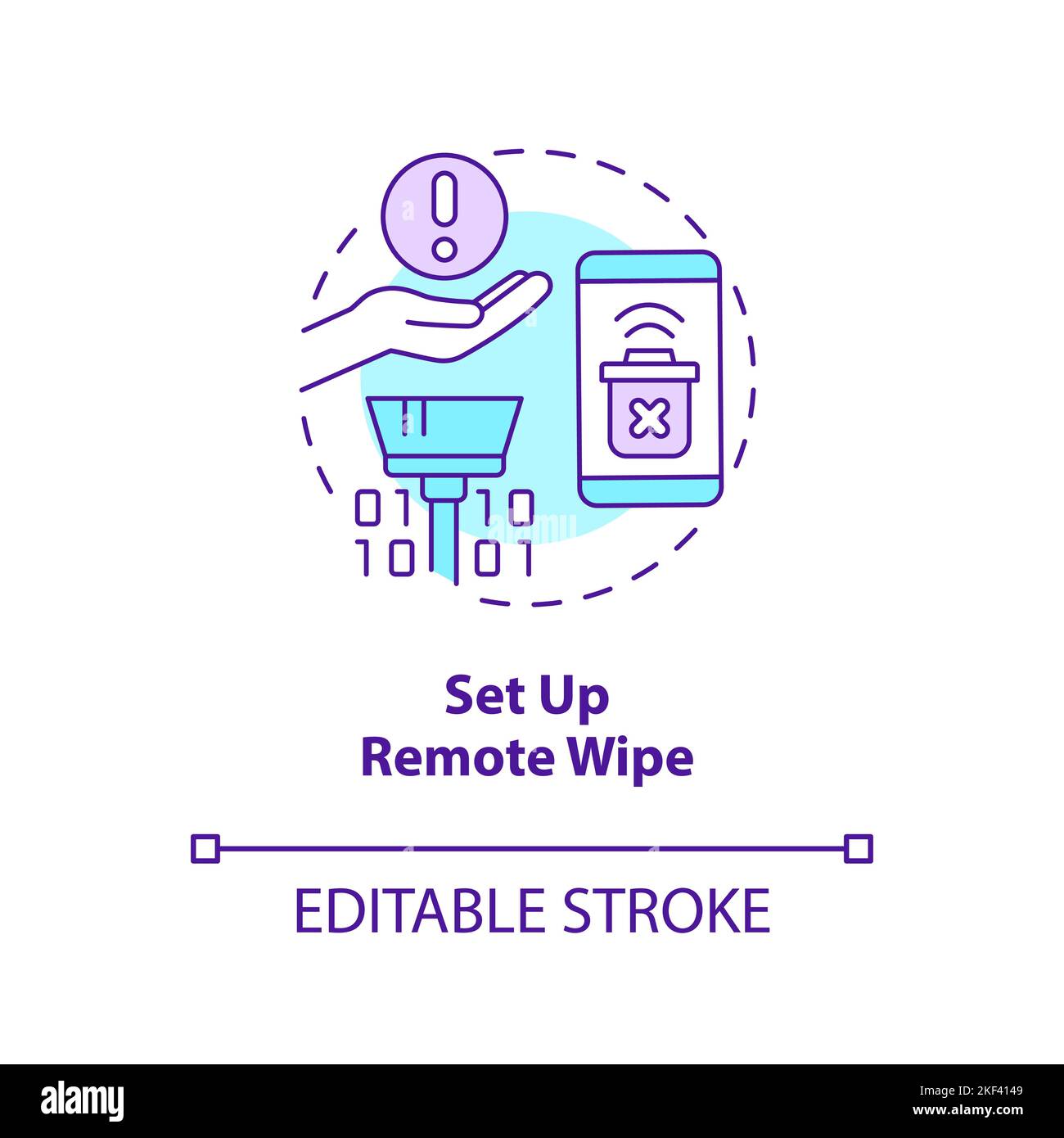 Set up remote wipe concept icon Stock Vector Image & Art Alamy