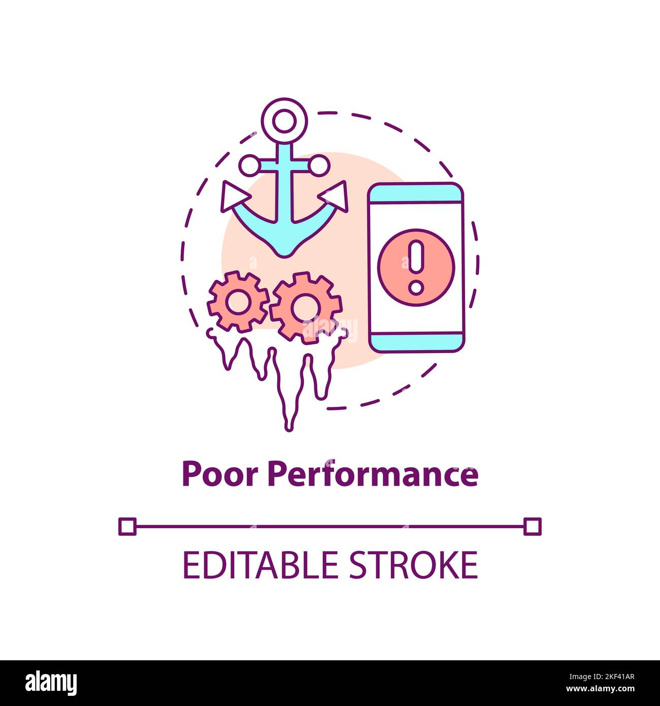 Poor performance concept icon Stock Vector Image & Art - Alamy